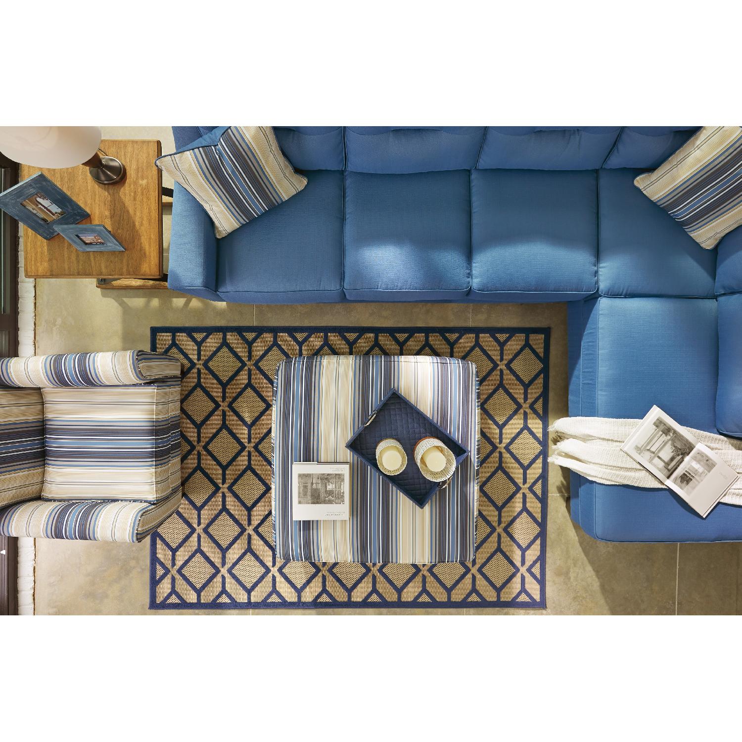 Ashley Kirwin Nuvella Contemporary 2 Piece Sectional in Blue - image-6