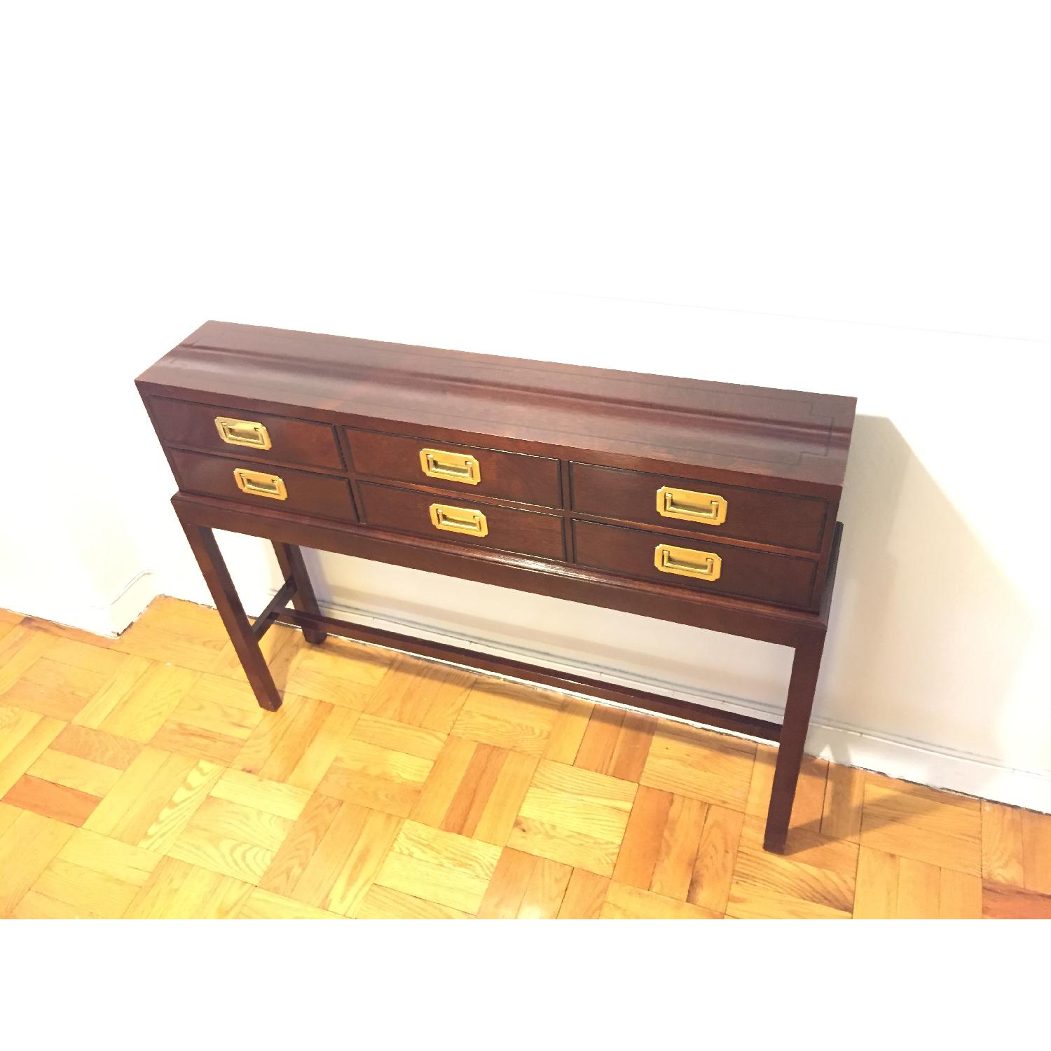 Narrow Solid Cherry Console Table - image-1