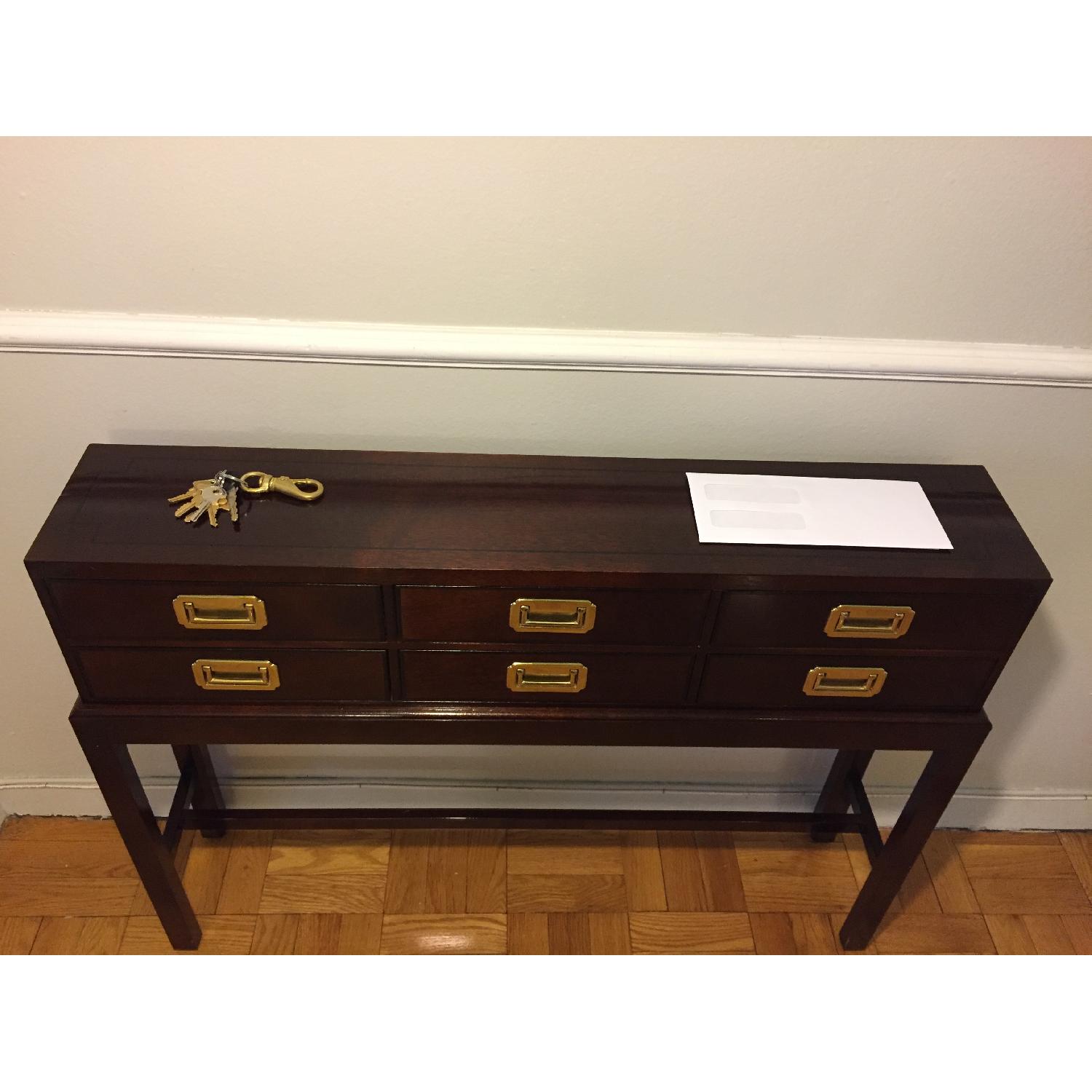 Narrow Solid Cherry Console Table - image-7