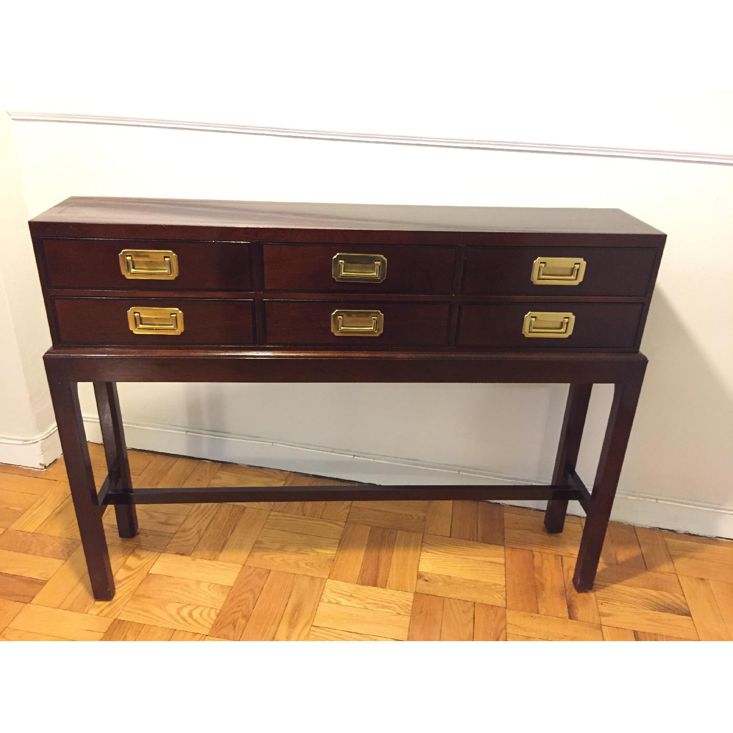 Narrow Solid Cherry Console Table - image-8