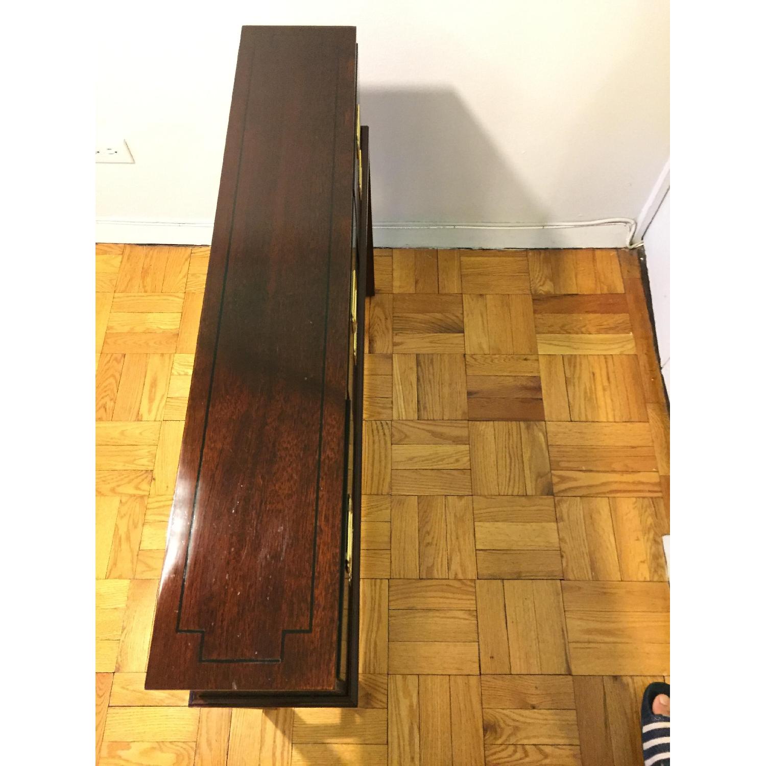 Narrow Solid Cherry Console Table - image-9