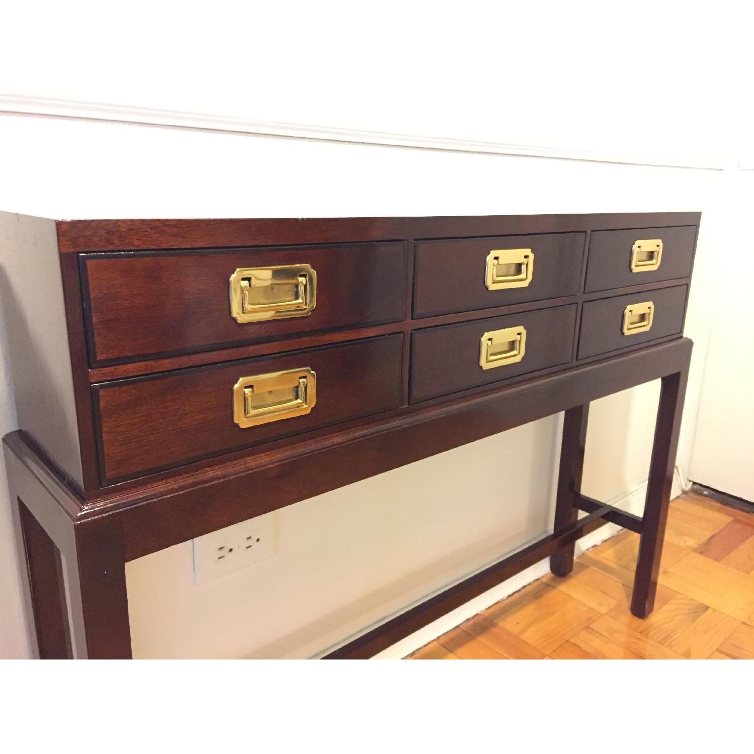 Narrow Solid Cherry Console Table - image-14