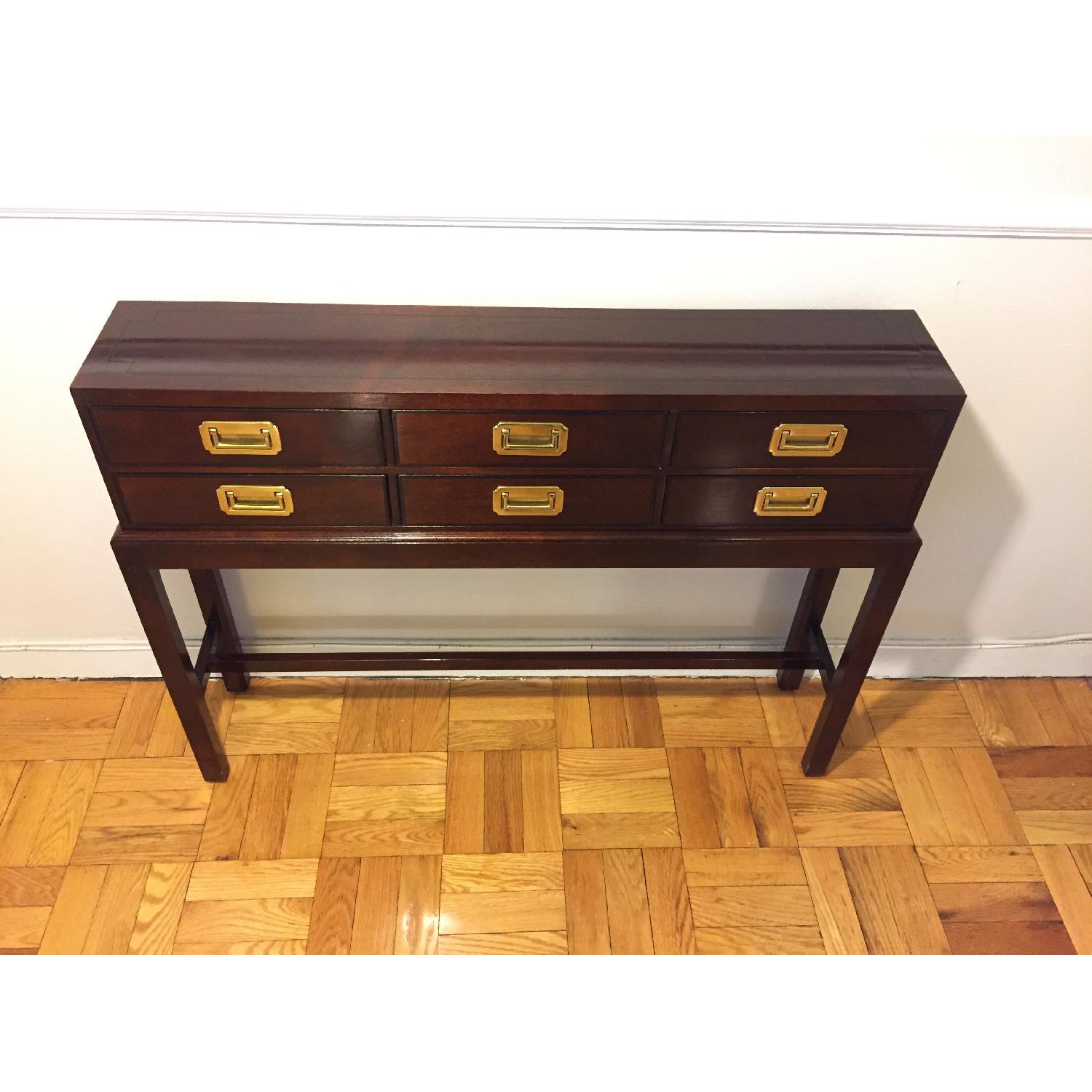 Narrow Solid Cherry Console Table - image-16