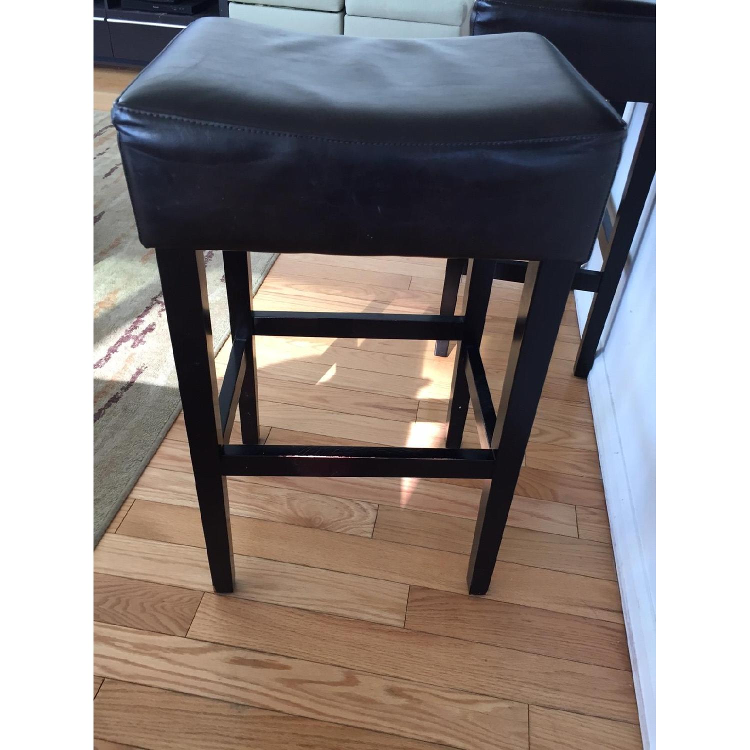 Christopher Knight Home Leather Backless Barstools - image-3