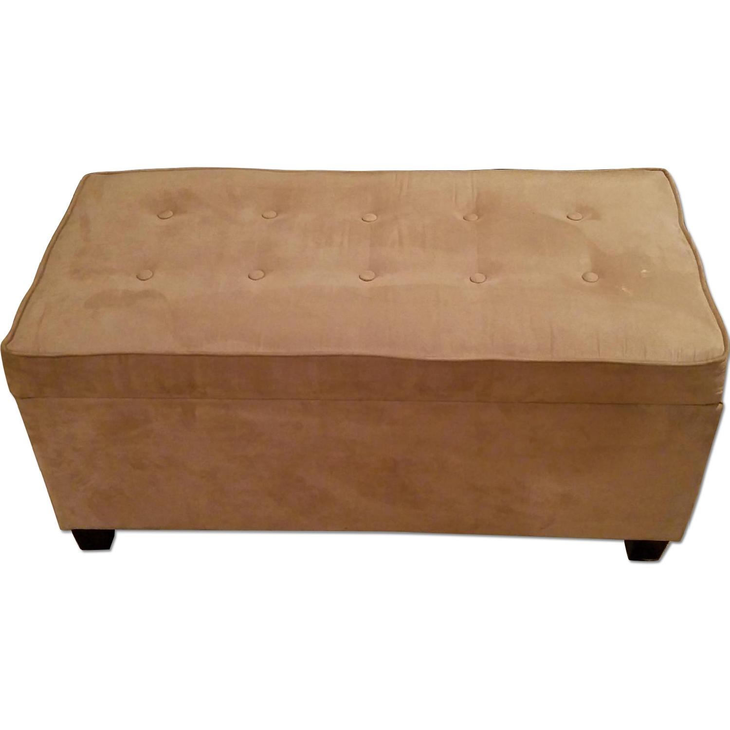 Pier 1 Tufted Micro-Suede Storage Bench - image-0