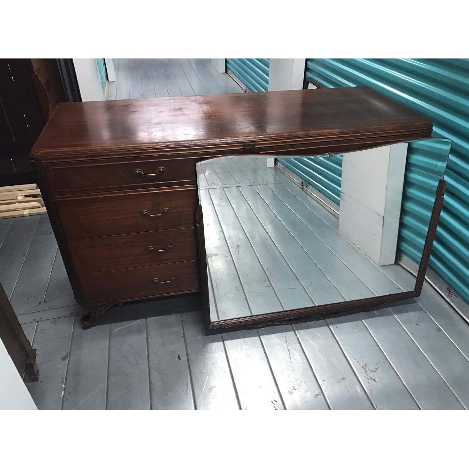 Rway Furniture Antique 1930s Mahogany Dresser w/ Mirror - image-19