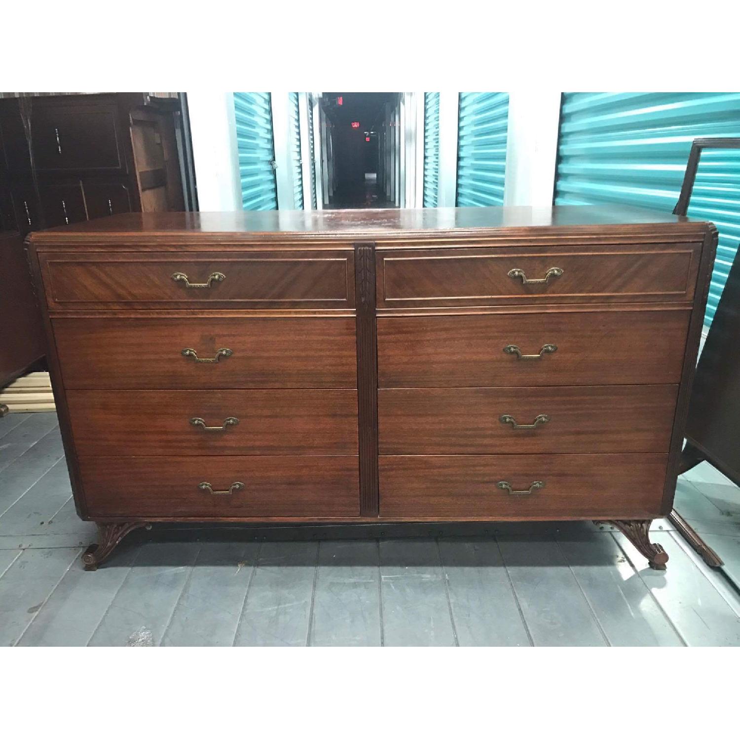 Rway Furniture Antique 1930s Mahogany Dresser w/ Mirror - image-27