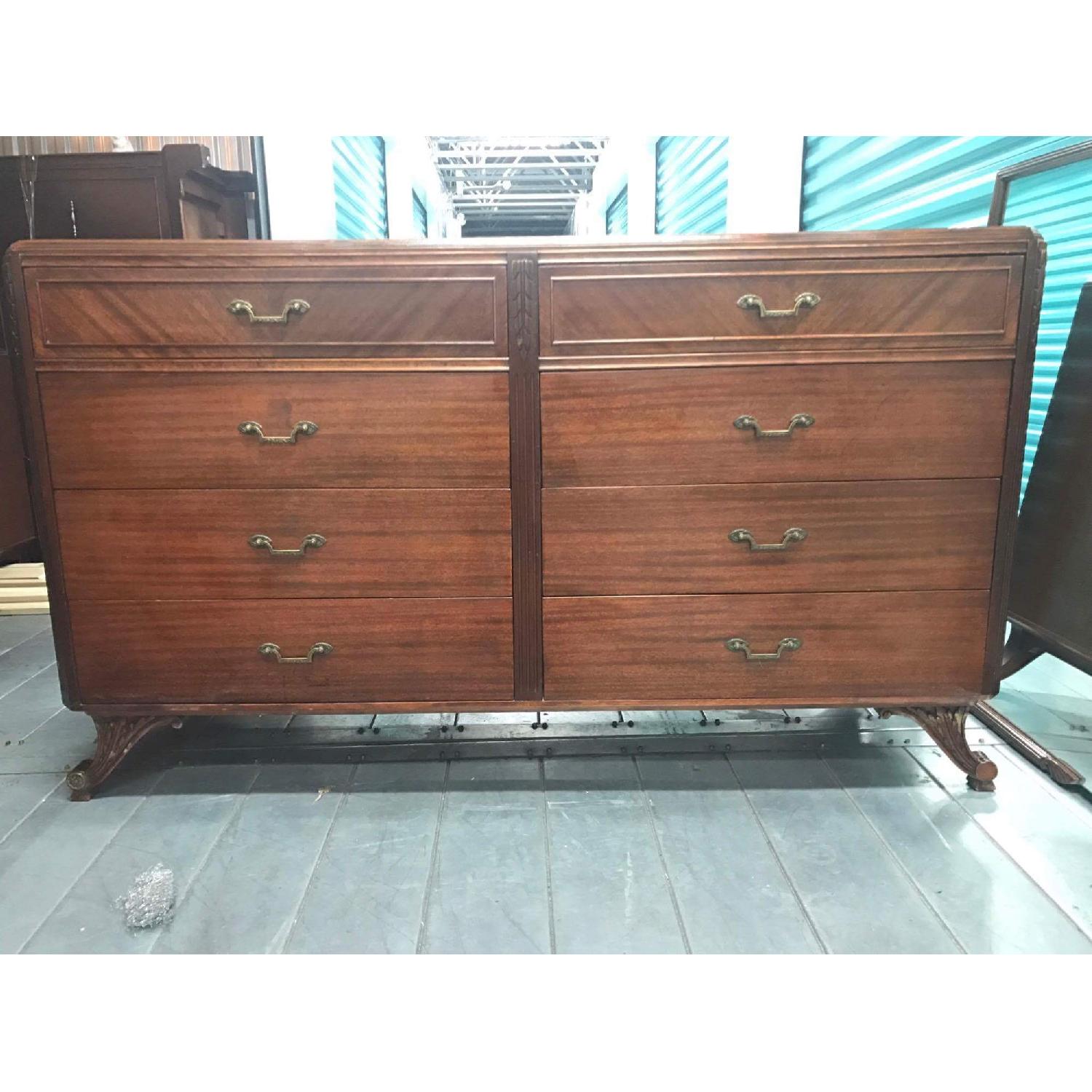 Rway Furniture Antique 1930s Mahogany Dresser w/ Mirror - image-28