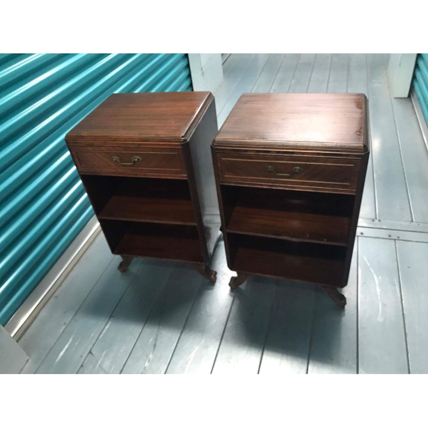 Rway Furniture Antique 1930s Mahogany Nightstands - image-3