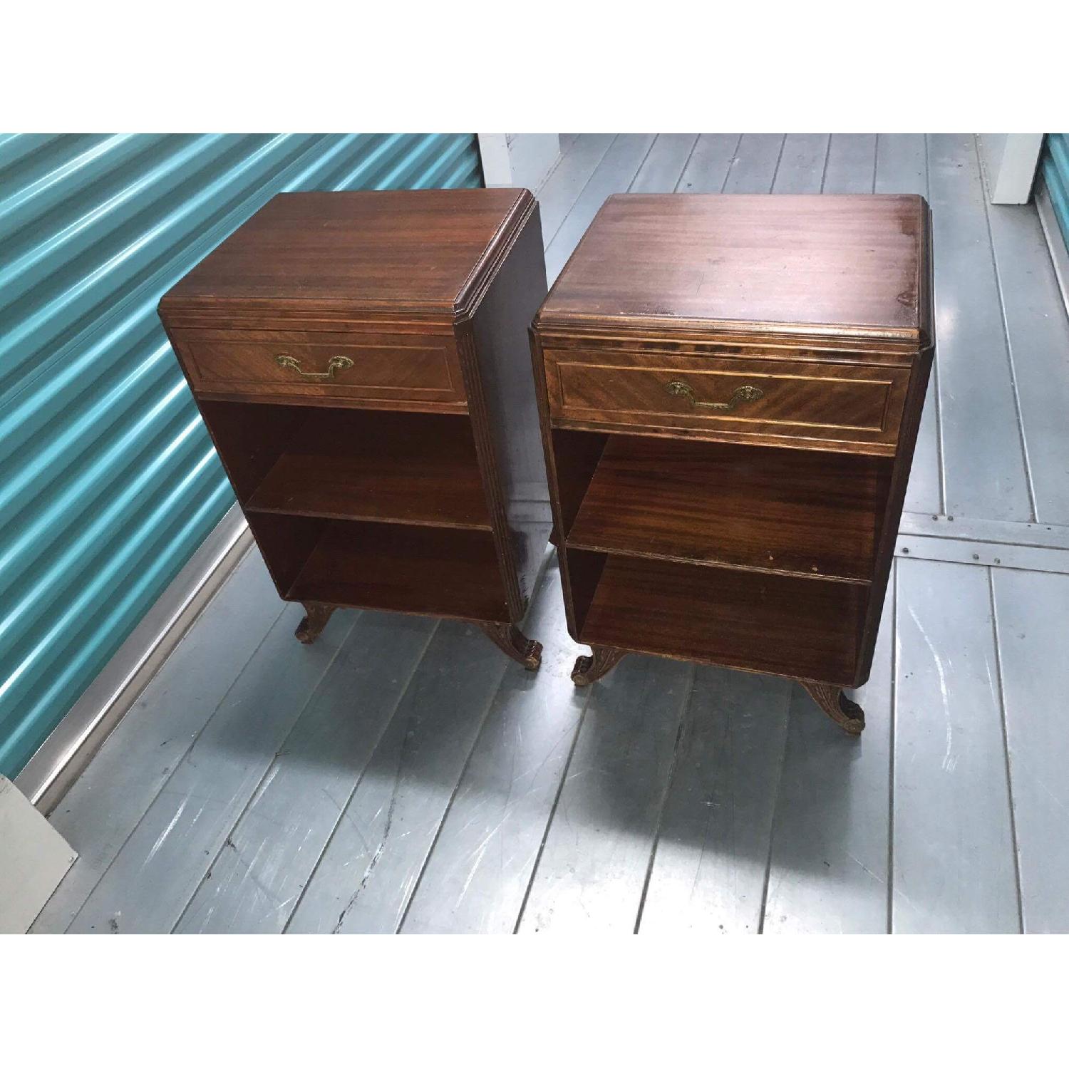 Rway Furniture Antique 1930s Mahogany Nightstands - image-5