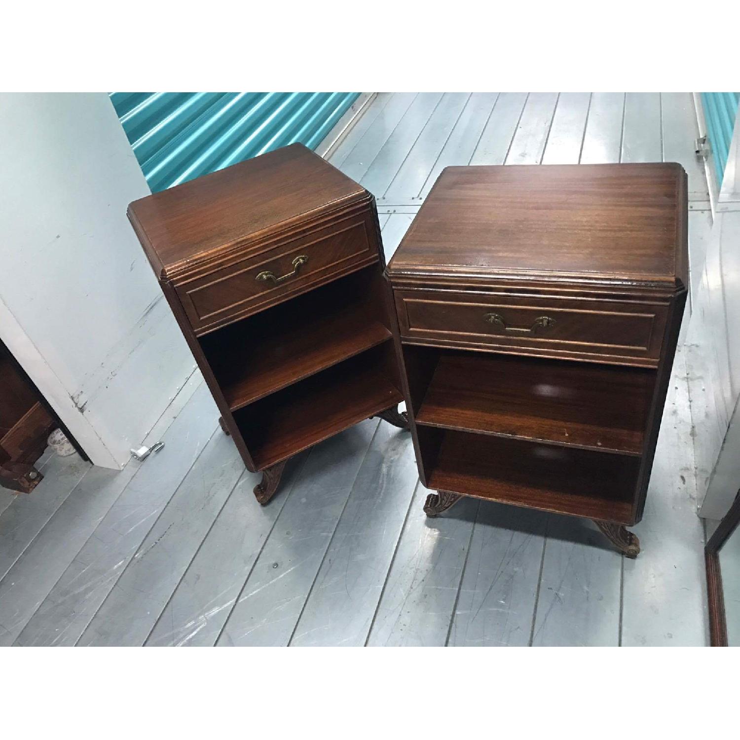 Rway Furniture Antique 1930s Mahogany Nightstands - image-11