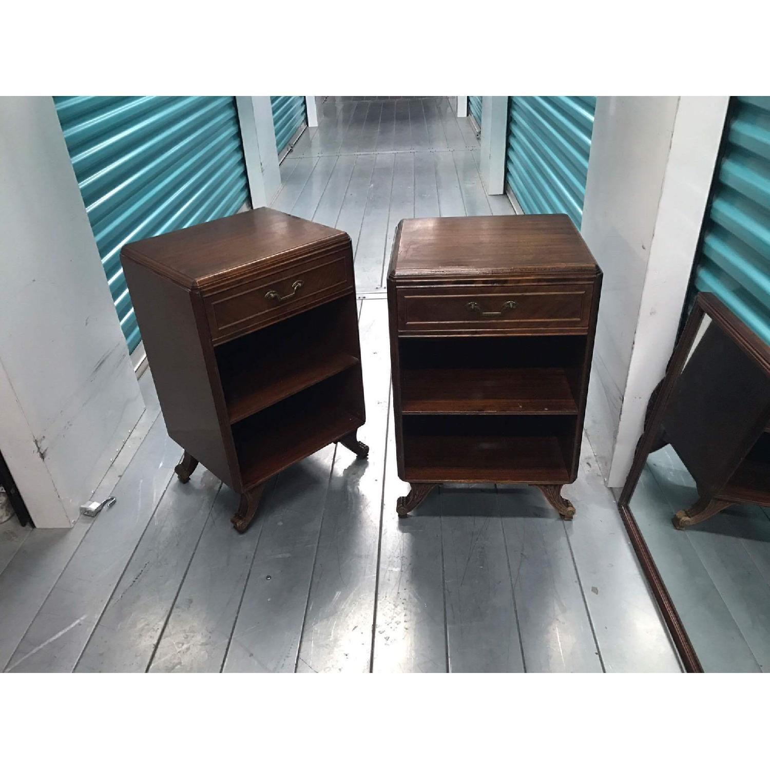 Rway Furniture Antique 1930s Mahogany Nightstands - image-13