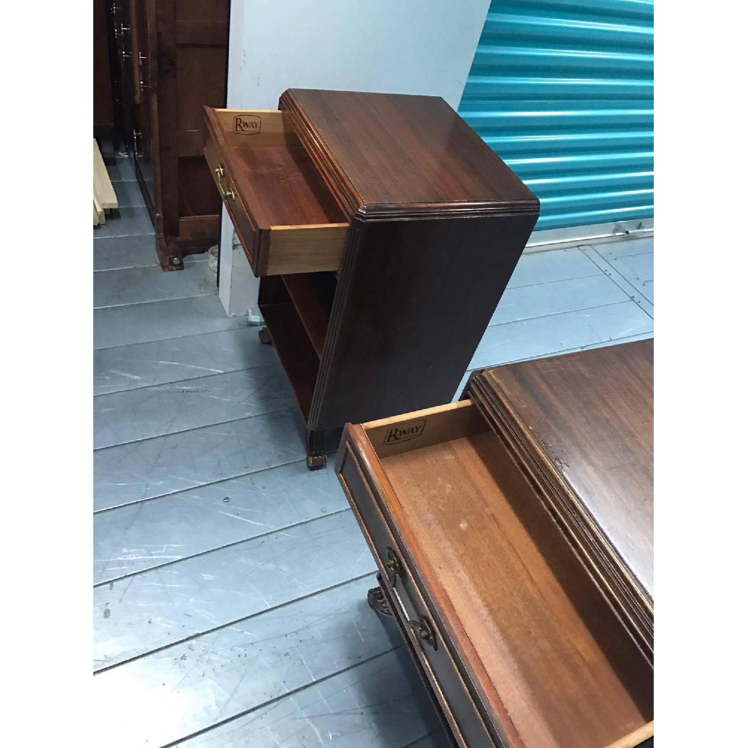 Rway Furniture Antique 1930s Mahogany Nightstands - image-29