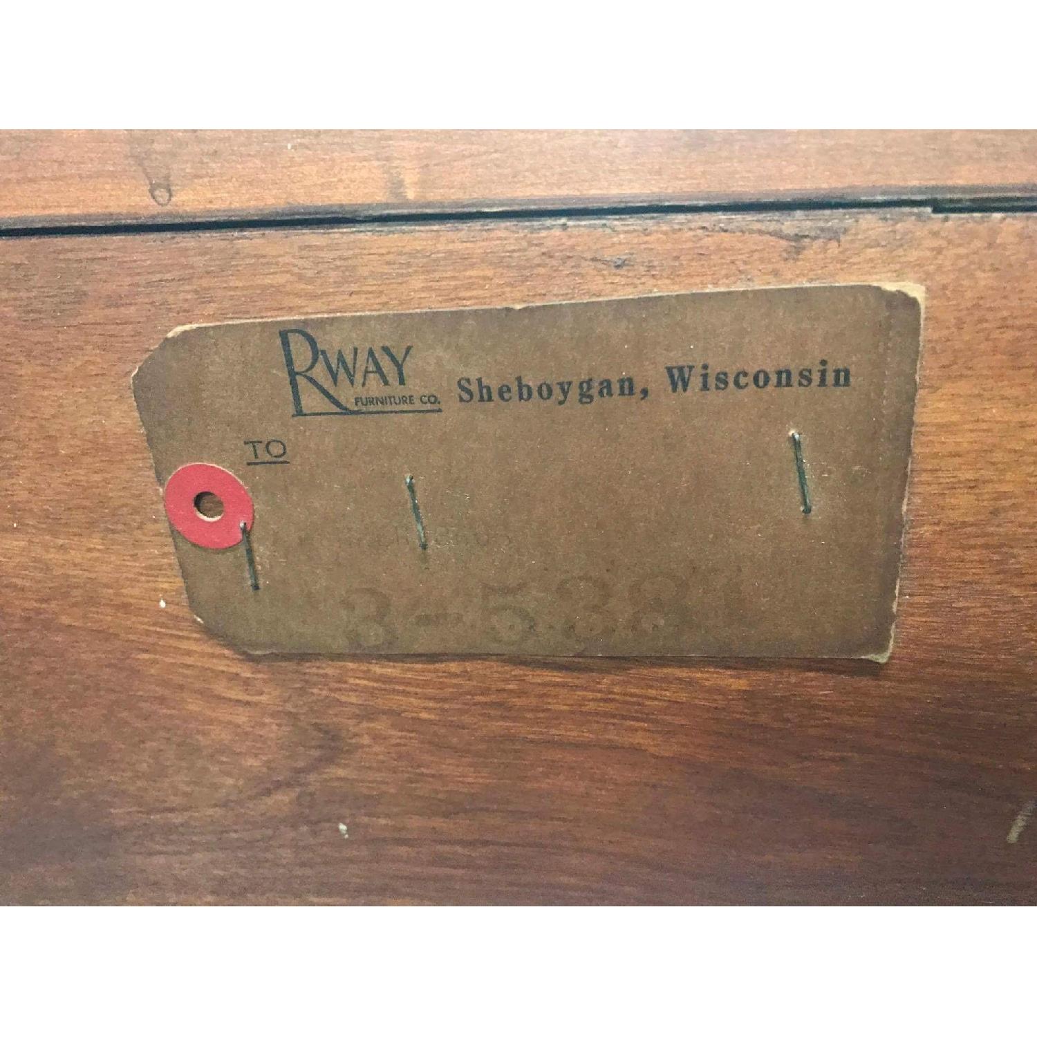 Rway Furniture Antique 1930s Mahogany Vanity Dresser w/ Hanging Mirror - image-20