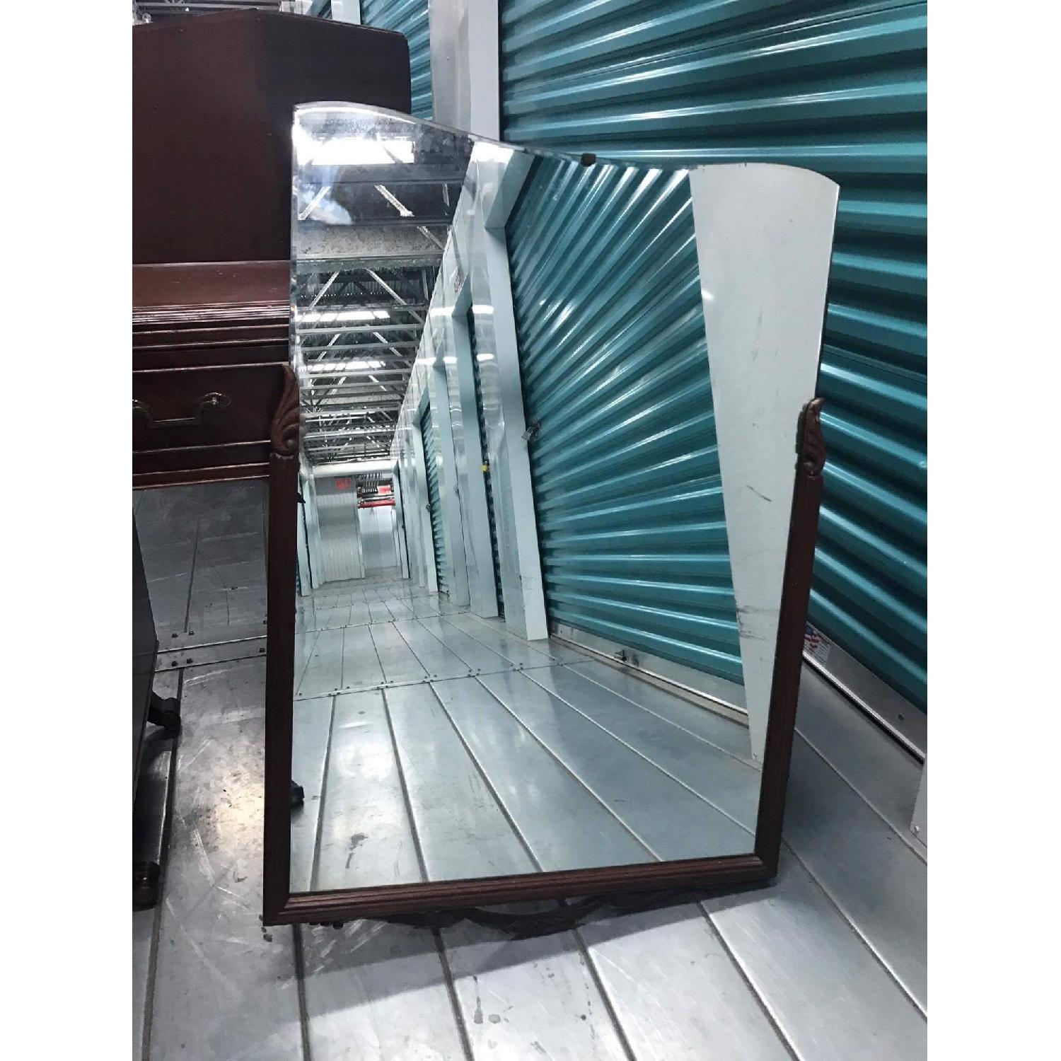 Rway Furniture Antique 1930s Mahogany Vanity Dresser w/ Hanging Mirror - image-32