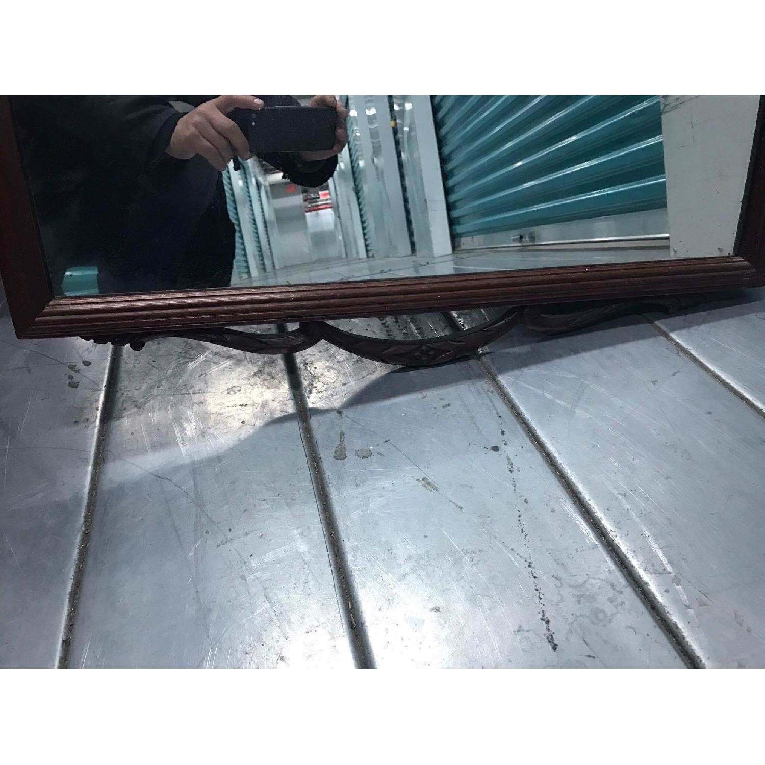 Rway Furniture Antique 1930s Mahogany Vanity Dresser w/ Hanging Mirror - image-36