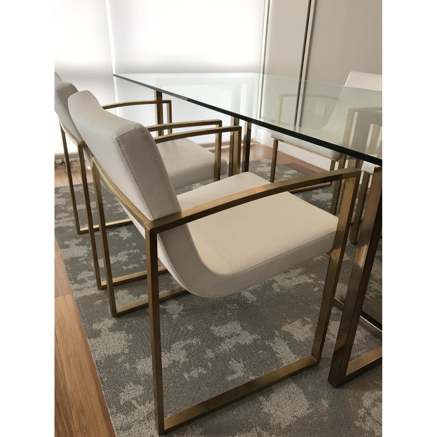 CB2 Silverado Brass Rectangular Dining Table - image-4