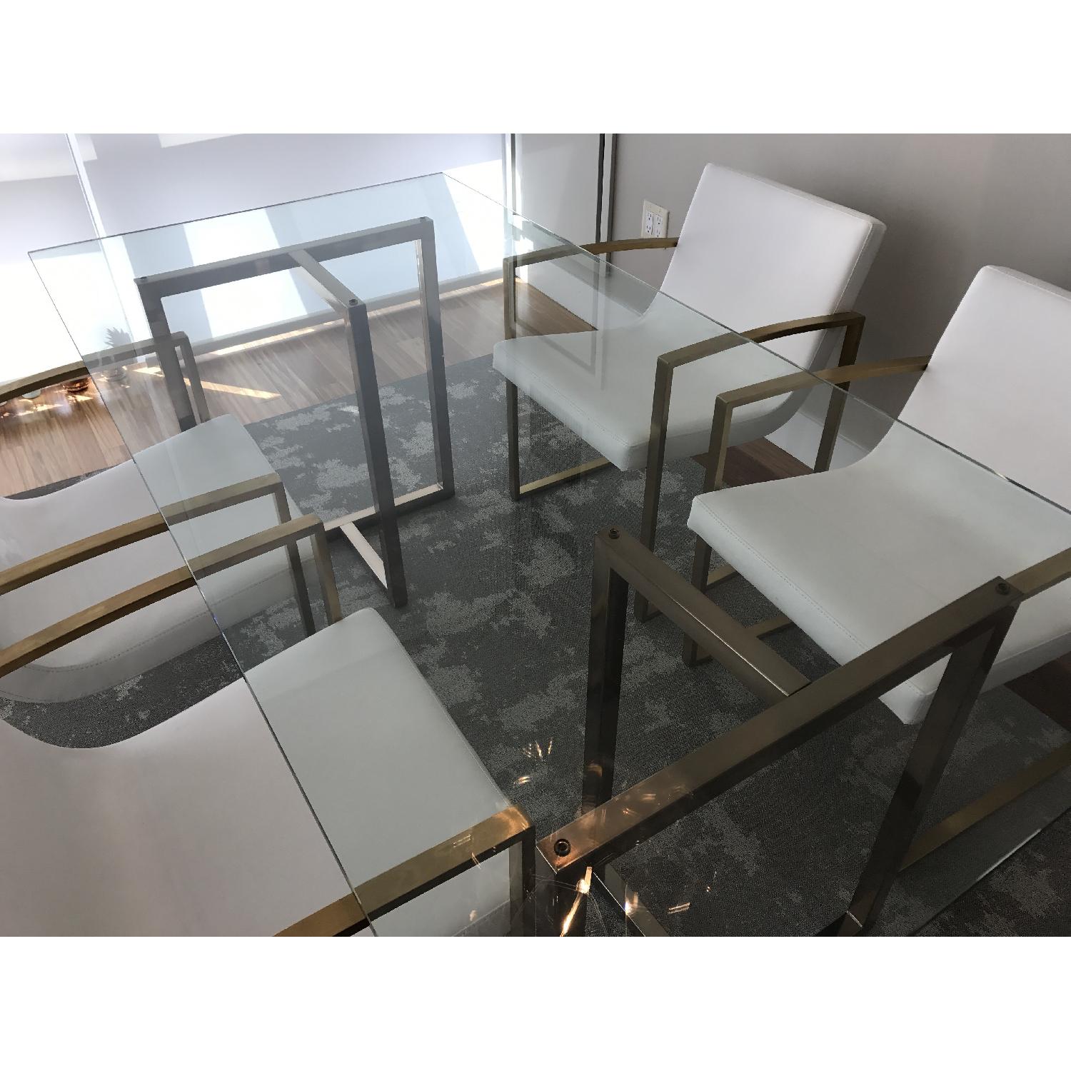 CB2 Silverado Brass Rectangular Dining Table - image-5