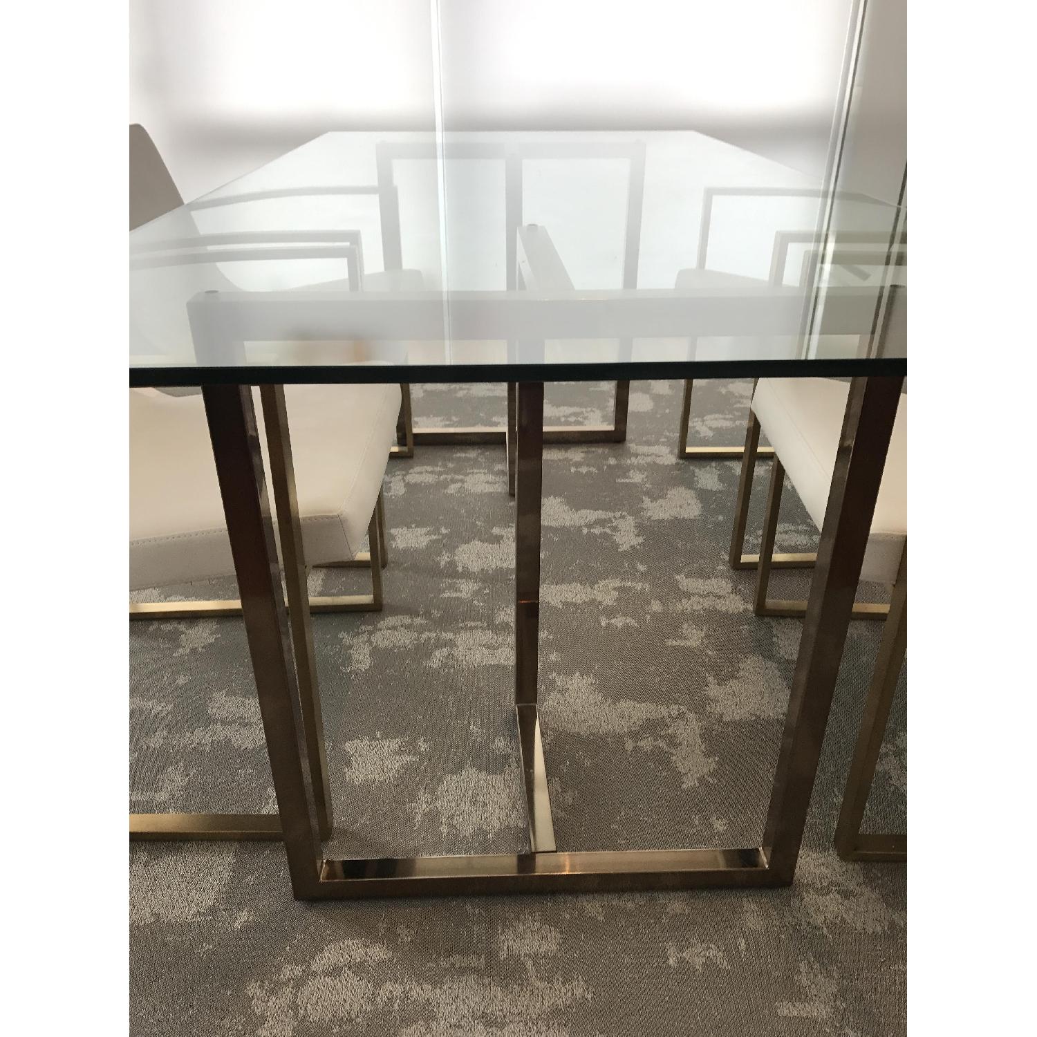 CB2 Silverado Brass Rectangular Dining Table - image-6