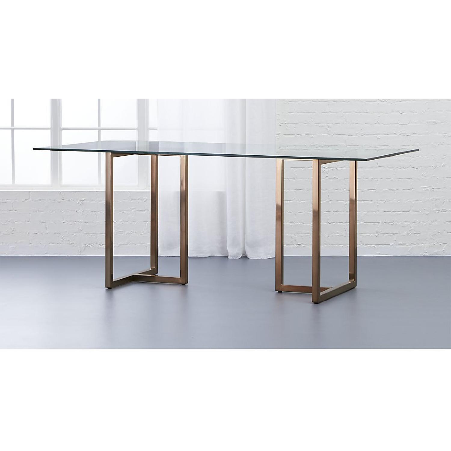 CB2 Silverado Brass Rectangular Dining Table - image-7