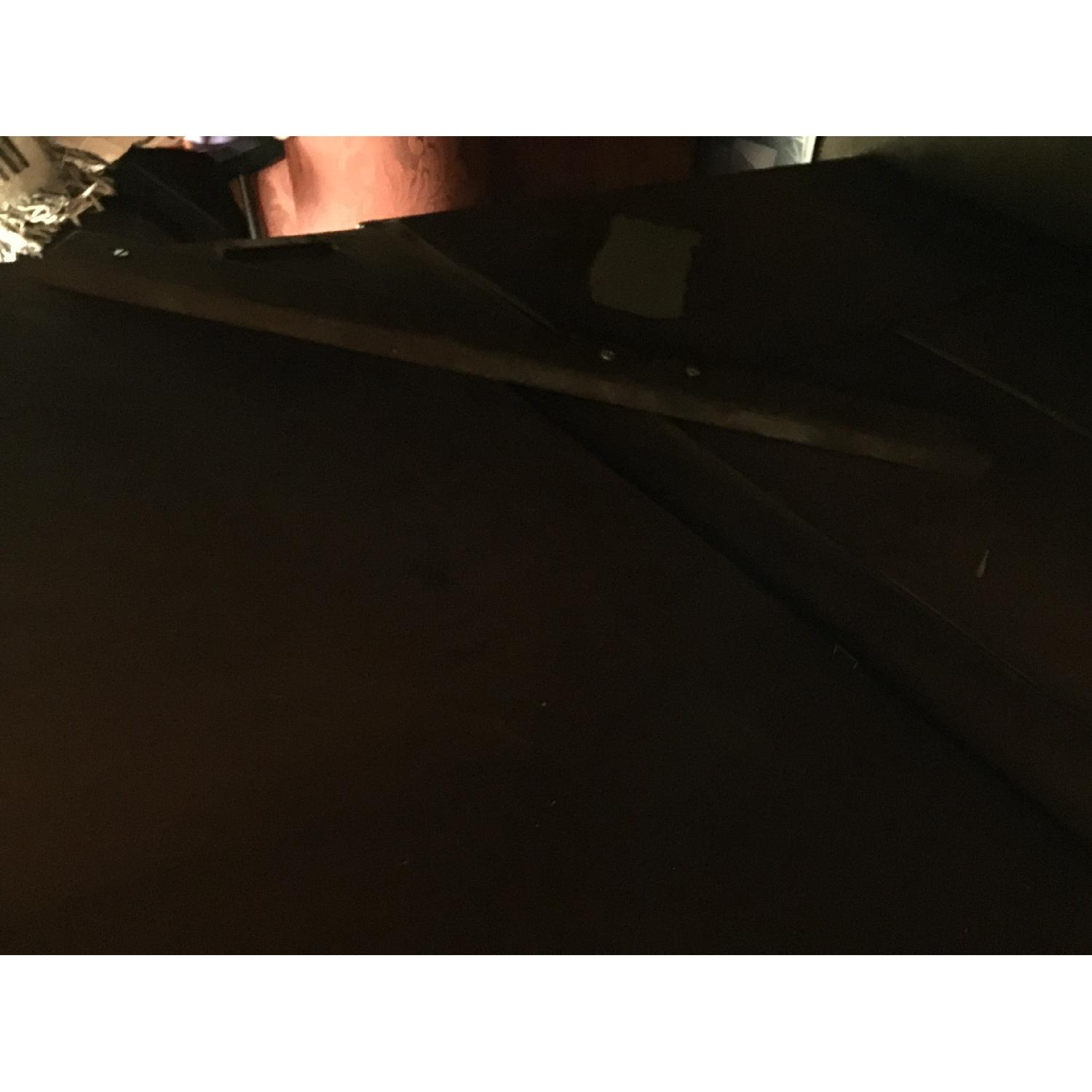 Antique 1930s Art Deco Waterfall Vanity Dresser w/ Original Handles & Beverly Etched Mirror - image-12