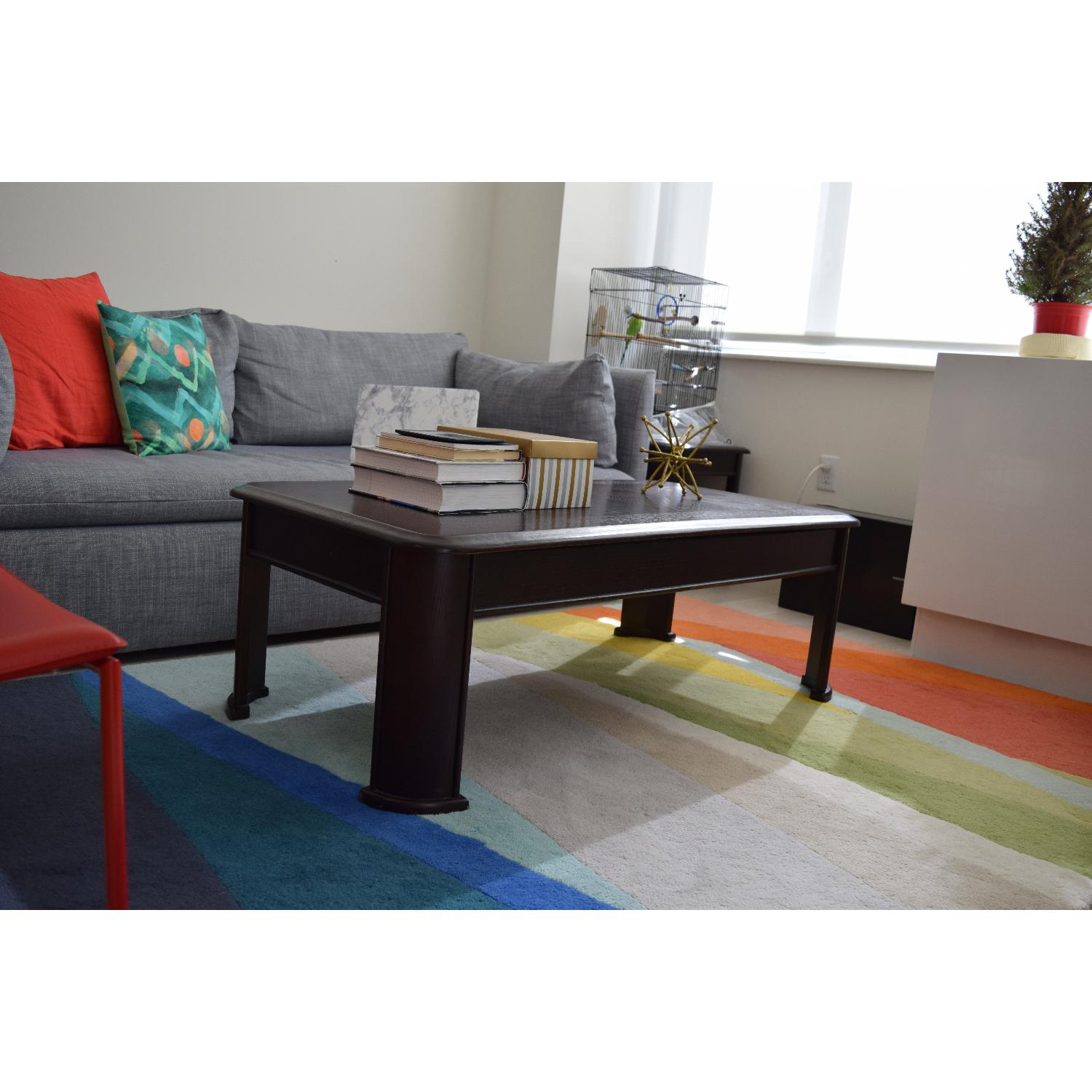 CB2 Banded Color Stripe Rug - AptDeco