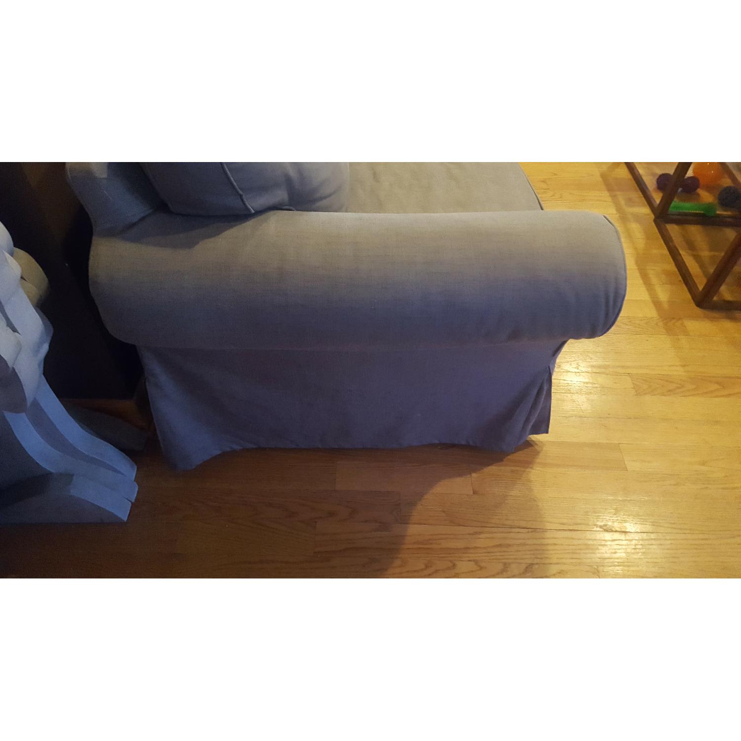 Ikea Grey Denim Couch Aptdeco