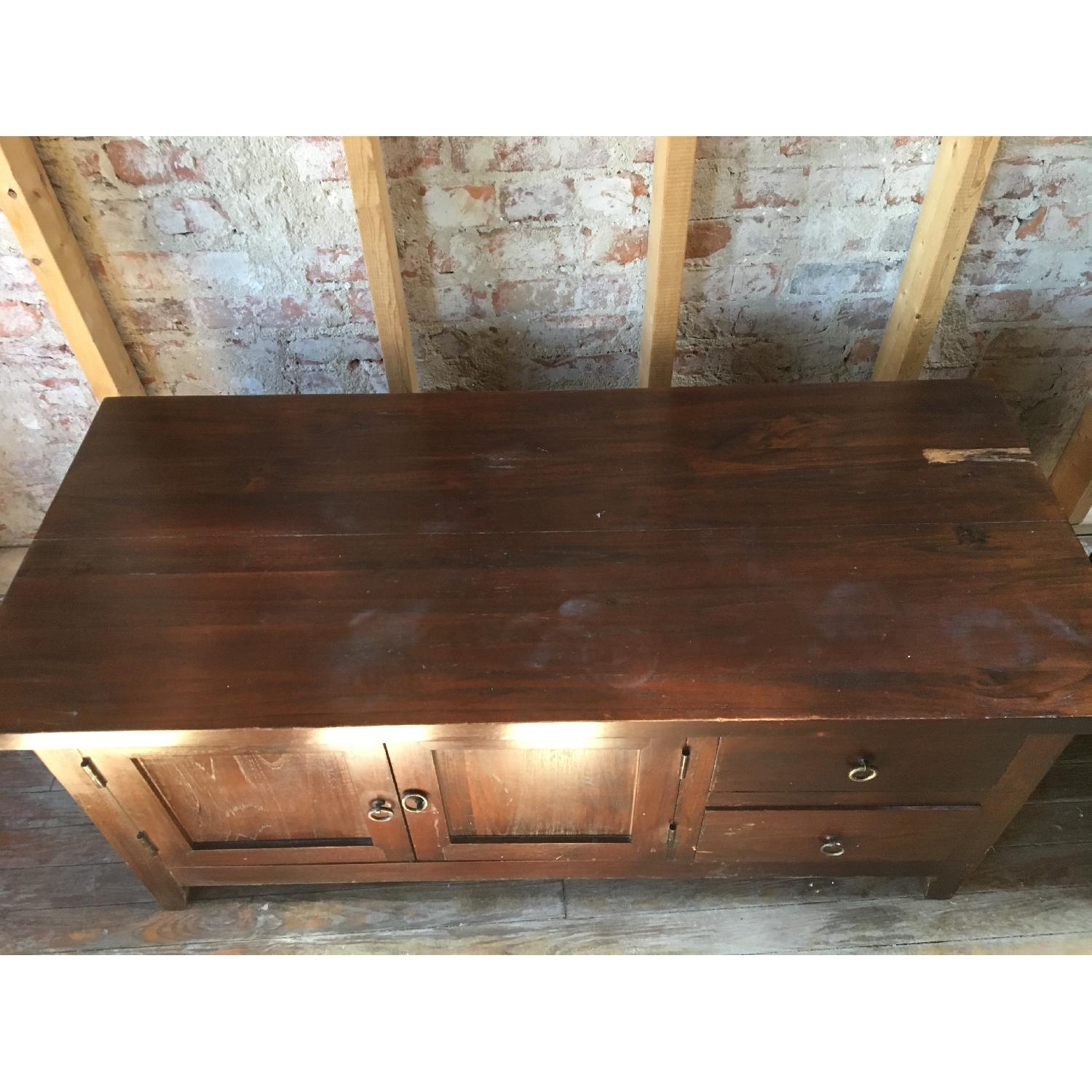 Crate & Barrel Plantation Teak Coffee Table + End Table - image-6