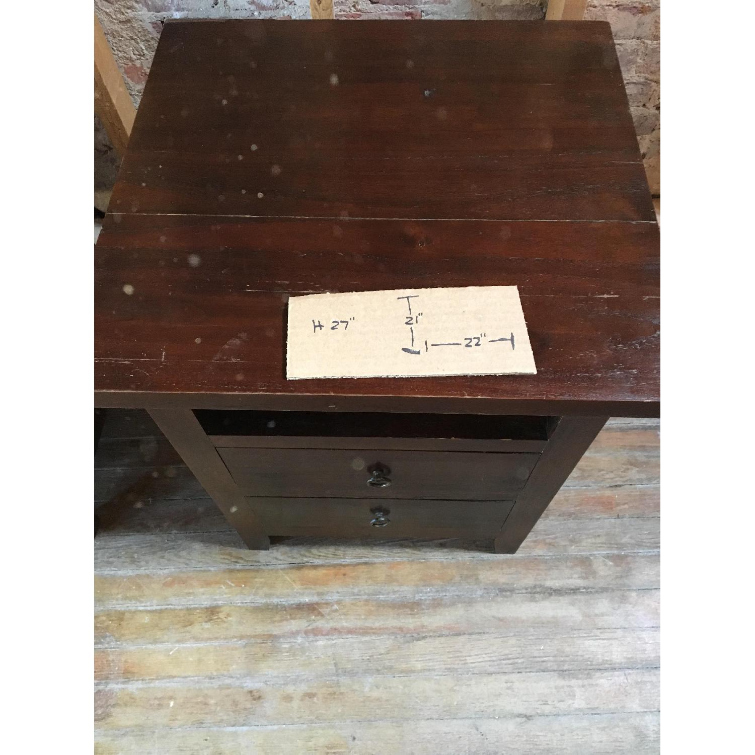 Crate & Barrel Plantation Teak Coffee Table + End Table - image-7