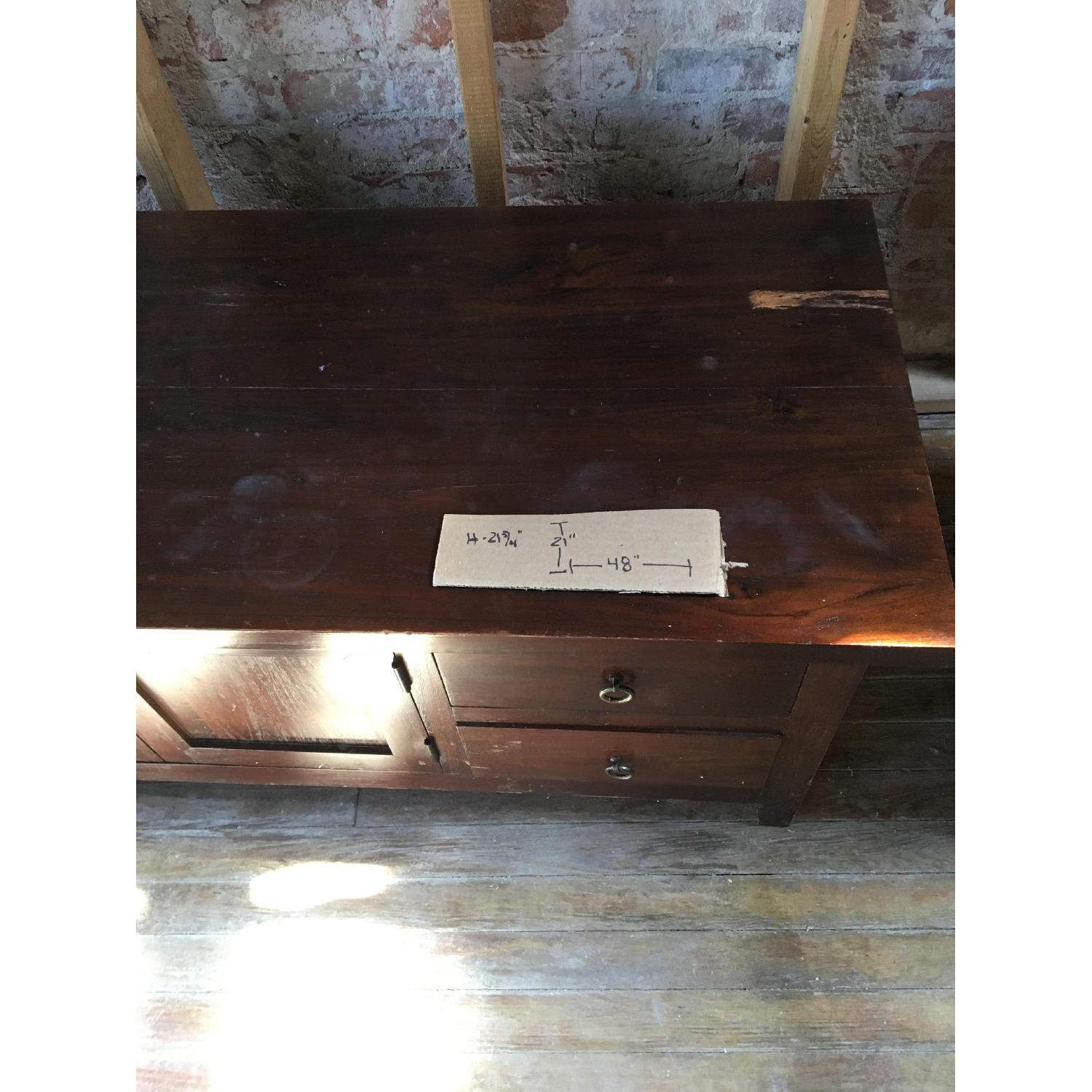 Crate & Barrel Plantation Teak Coffee Table + End Table - image-8