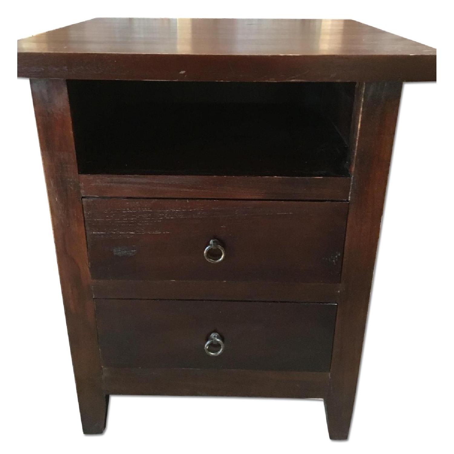 Crate & Barrel Plantation Teak Coffee Table + End Table - image-9