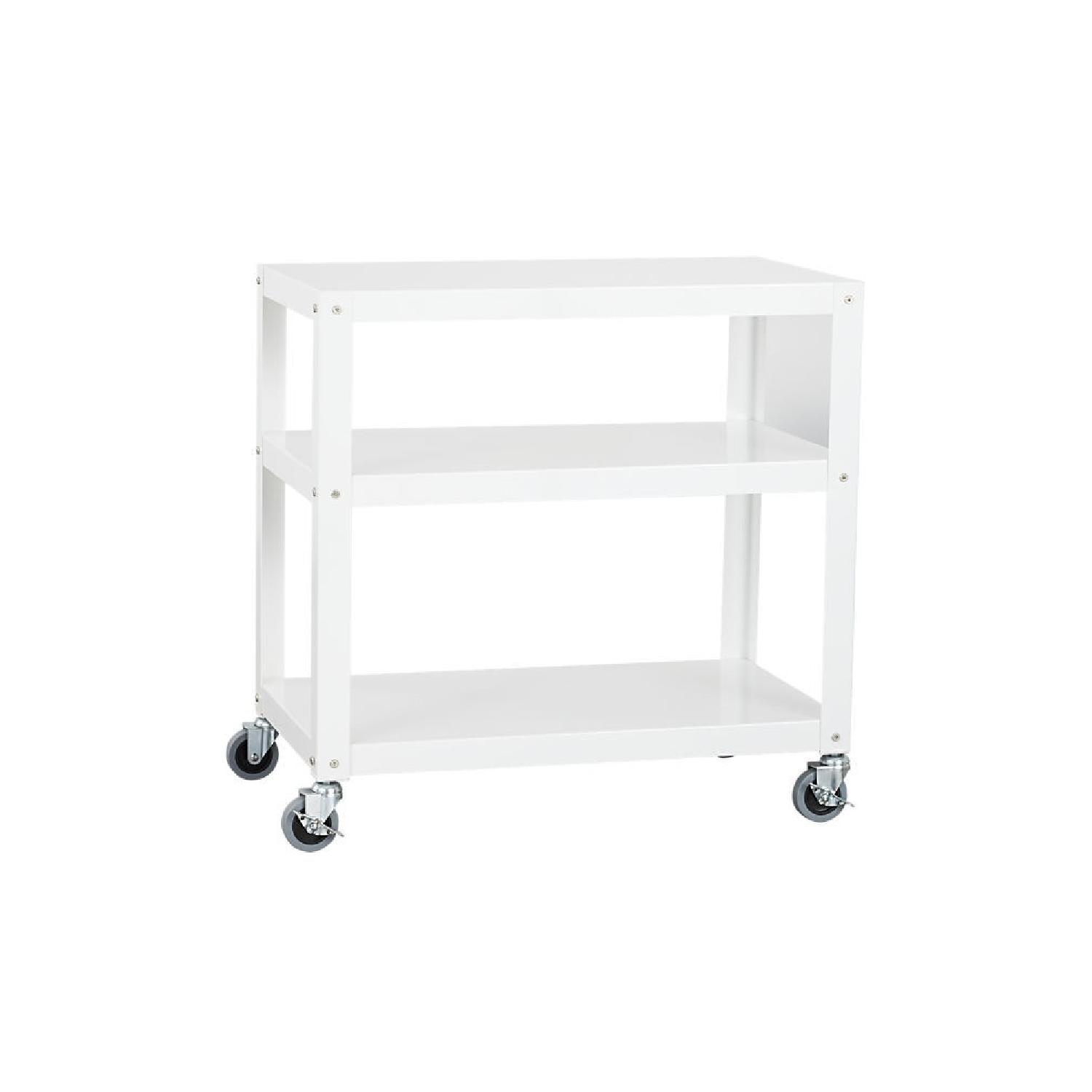 CB2 Go-Cart White Rolling Cart - image-2