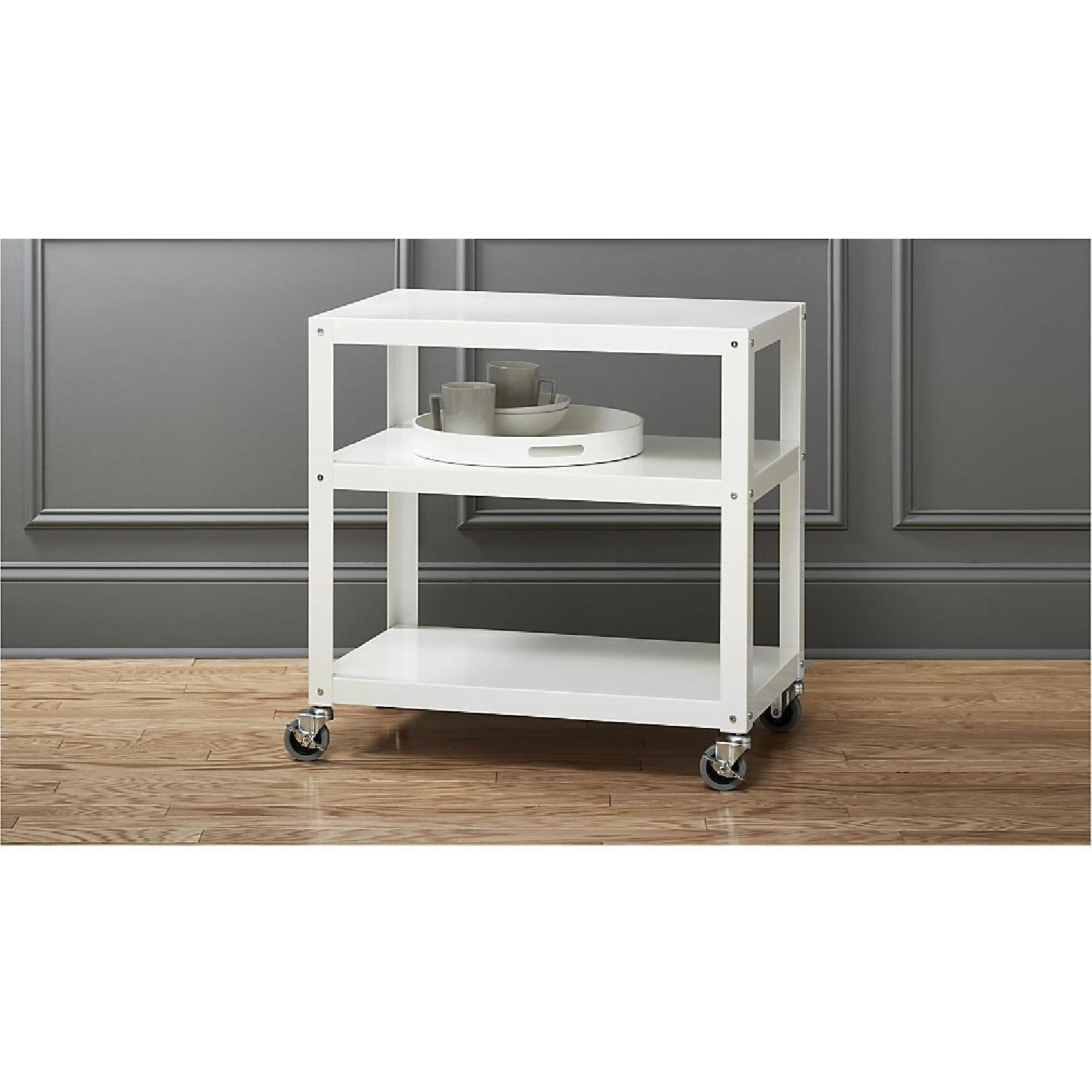 CB2 Go-Cart White Rolling Cart - image-3