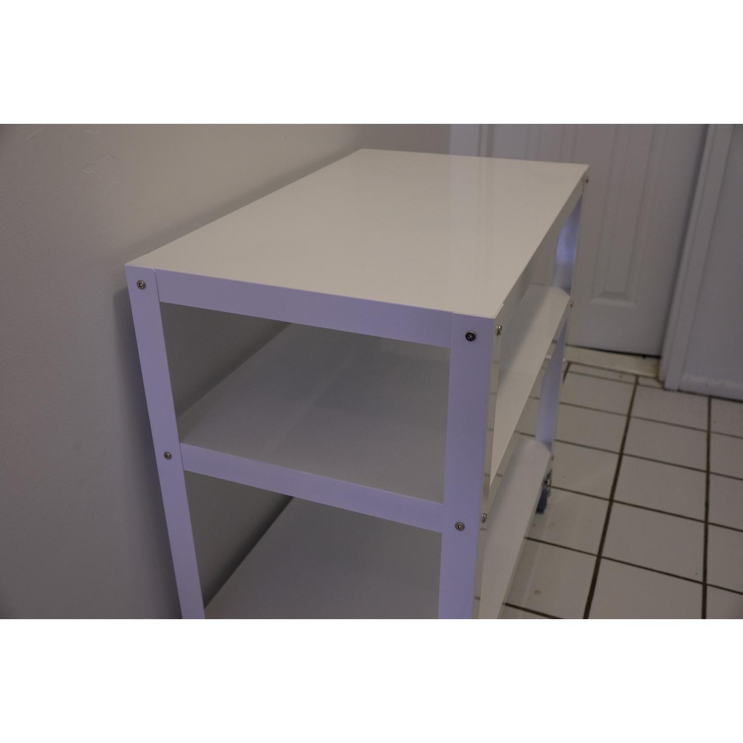 CB2 Go-Cart White Rolling Cart - image-7