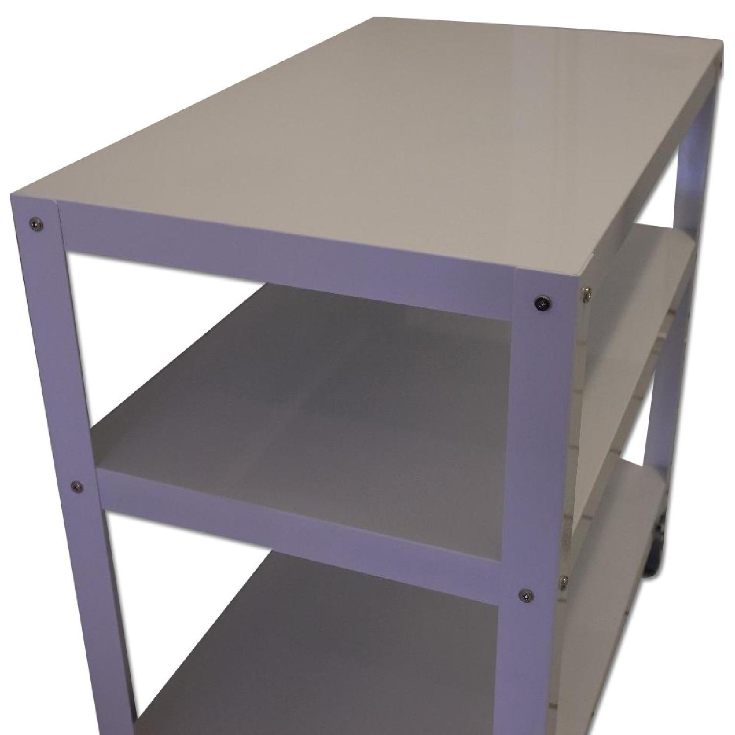 CB2 Go-Cart White Rolling Cart - image-0