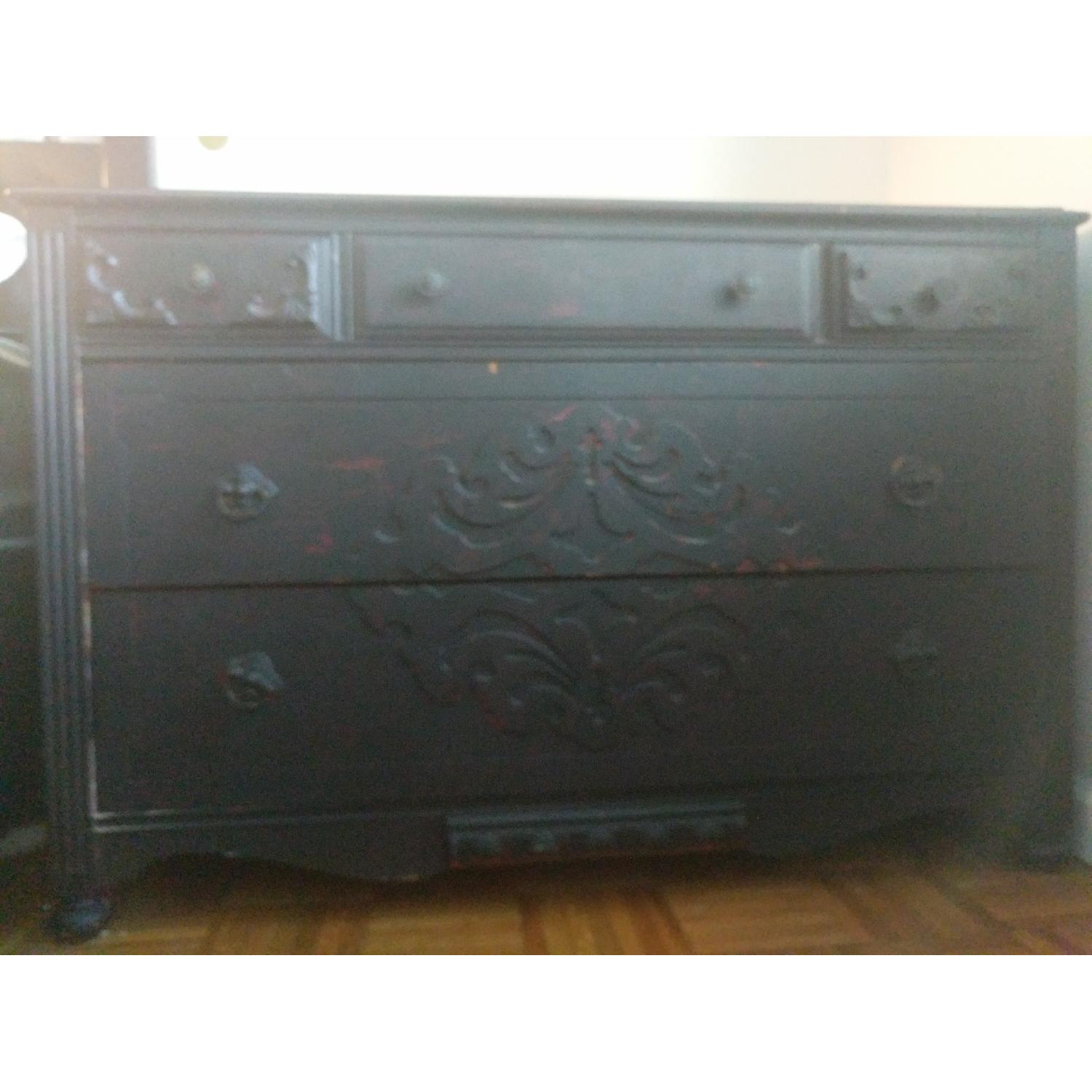 Black Crackle Dresser Aptdeco