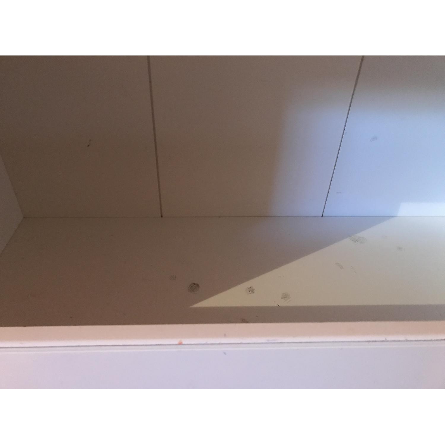 Land of Nod White Bookshelf/Toy Bin - image-5