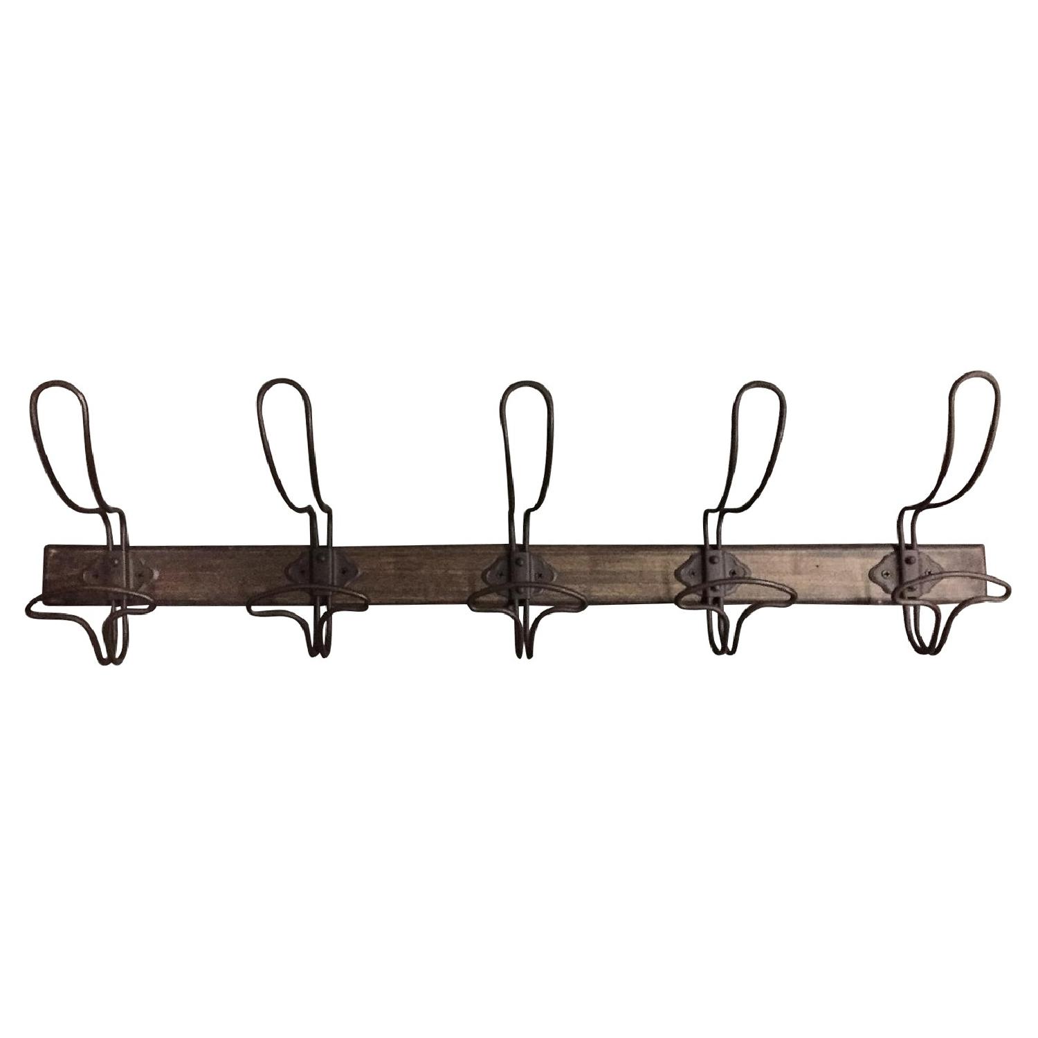 Pottery Barn Rustic Large Wall Rack Hooks AptDeco