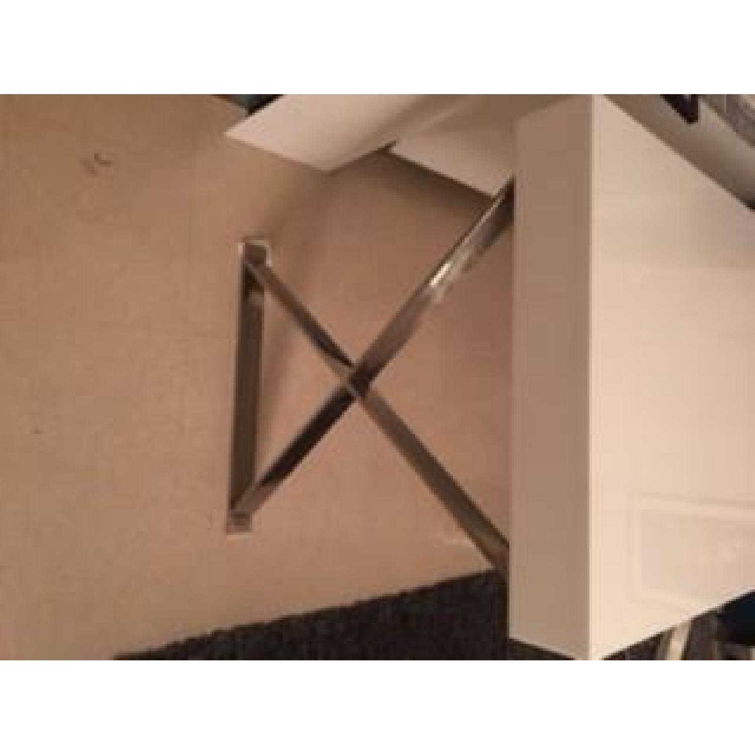 Pangaea Home & Garden Alba X-Leg Desk in White - image-3