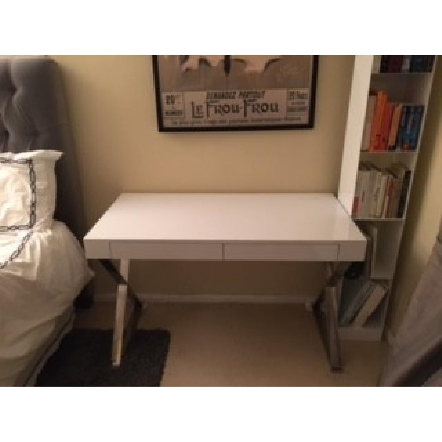 Pangaea Home & Garden Alba X-Leg Desk in White - image-4