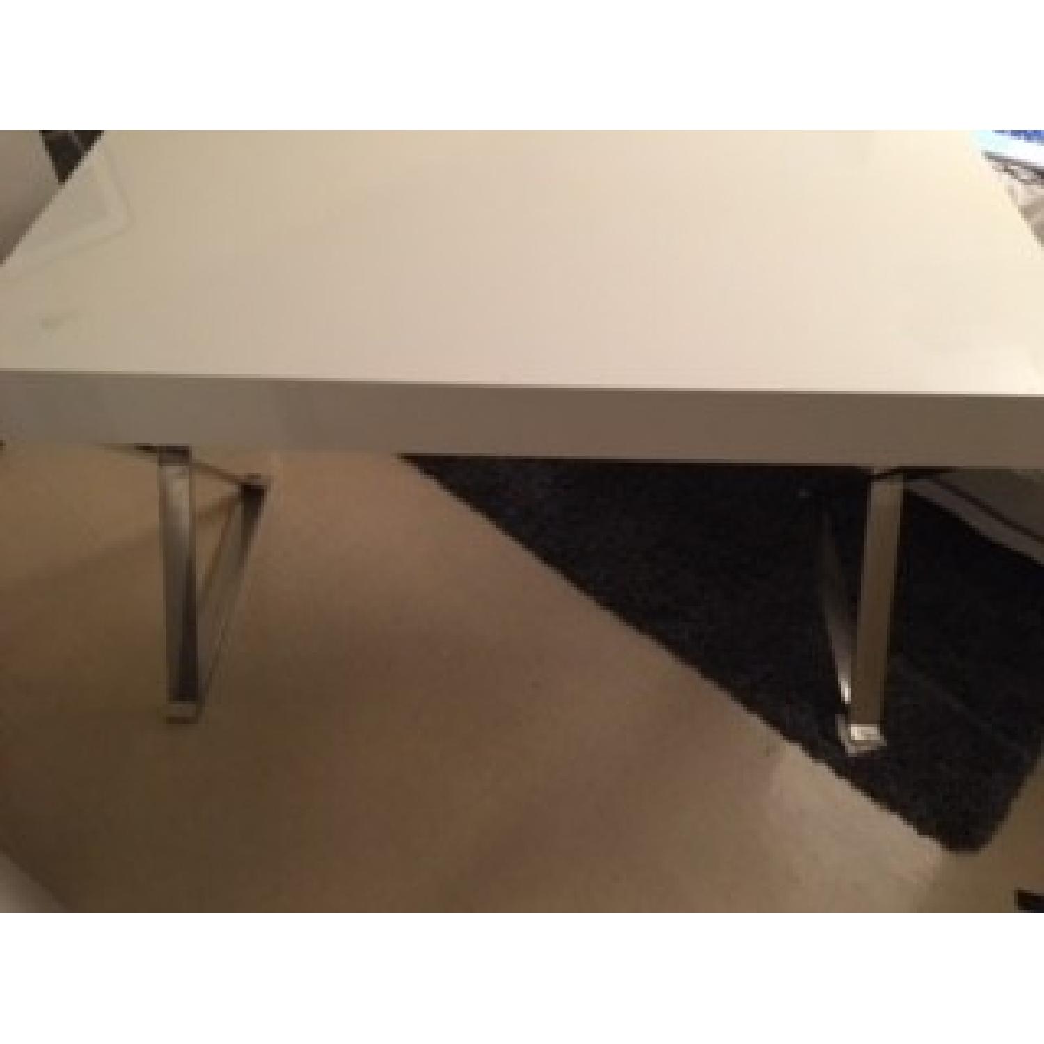 Pangaea Home & Garden Alba X-Leg Desk in White - image-5
