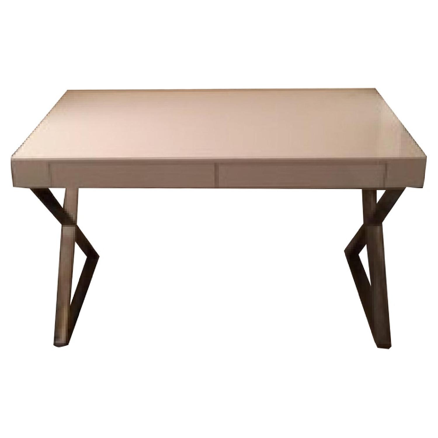 Pangaea Home & Garden Alba X-Leg Desk in White - image-0