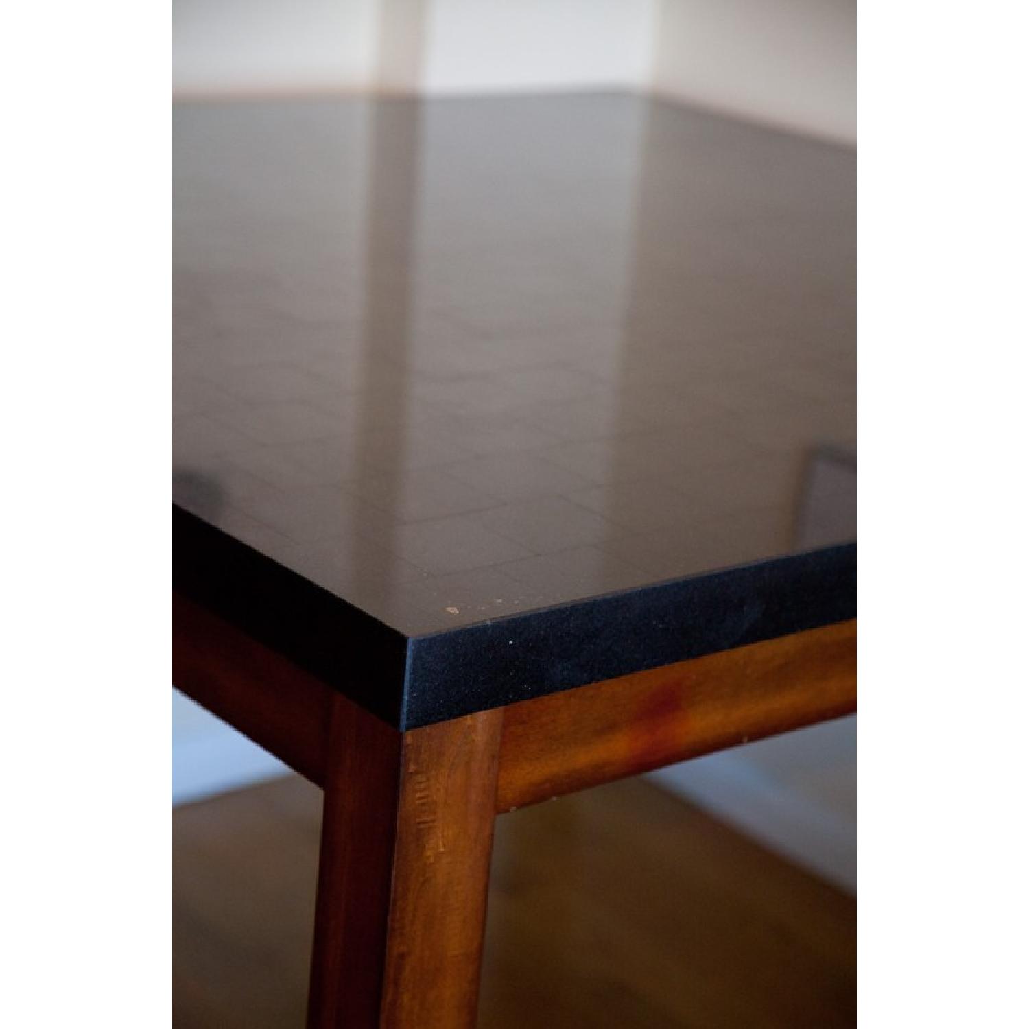 Black Granite Top Pub Table Set w/ 4 Chairs - image-7