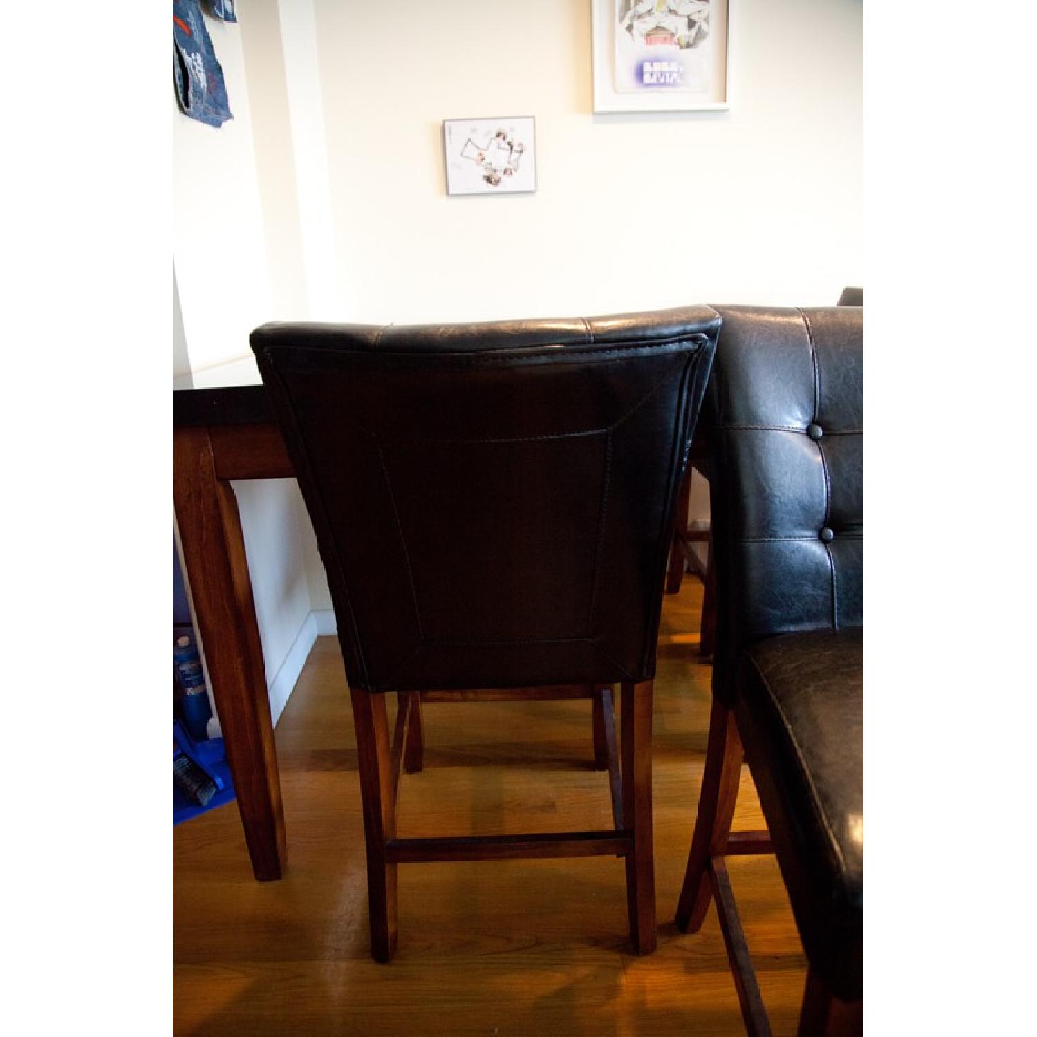 Black Granite Top Pub Table Set w/ 4 Chairs - image-10