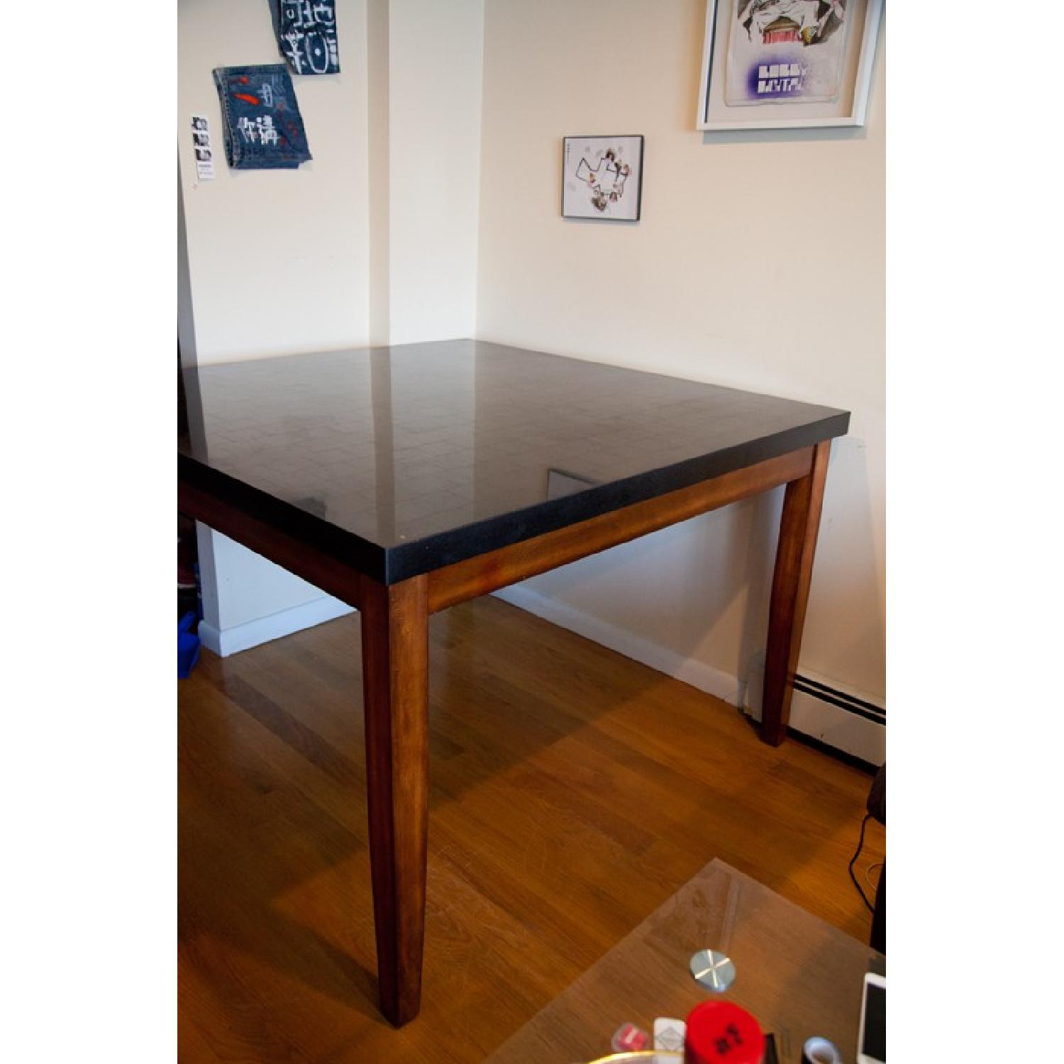 Black Granite Top Pub Table Set w/ 4 Chairs - image-11