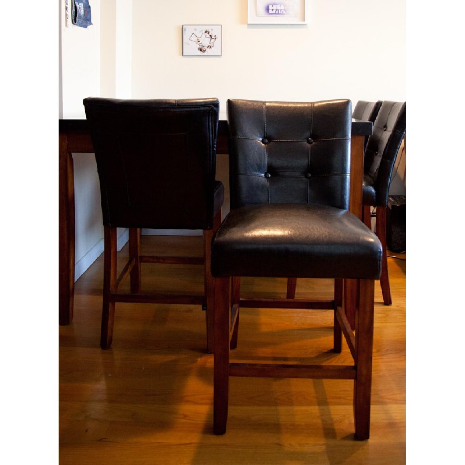 Black Granite Top Pub Table Set w/ 4 Chairs - image-12