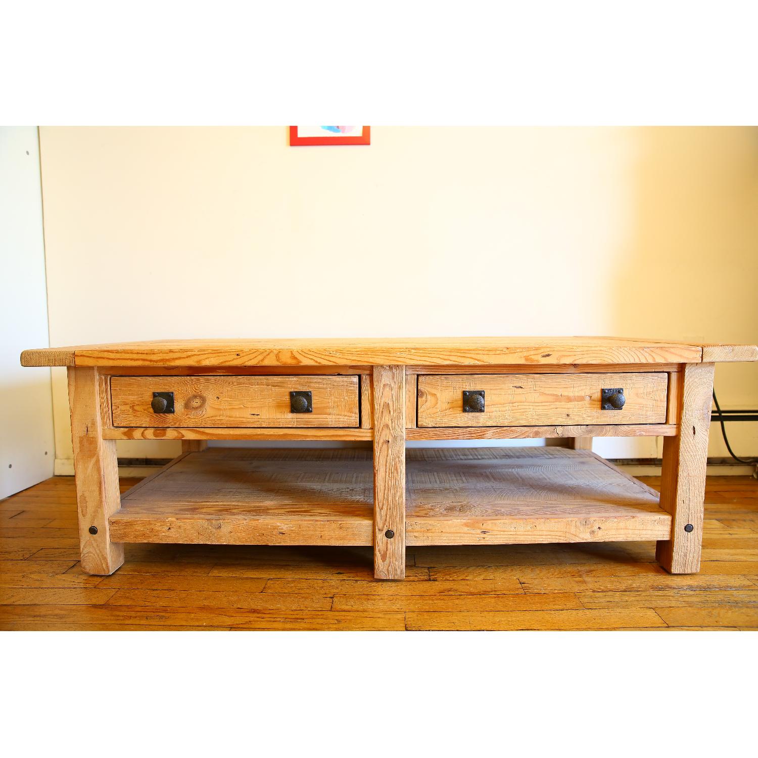 Pottery Barn Benchwright Rustic Mahogany Coffee Table - image-4