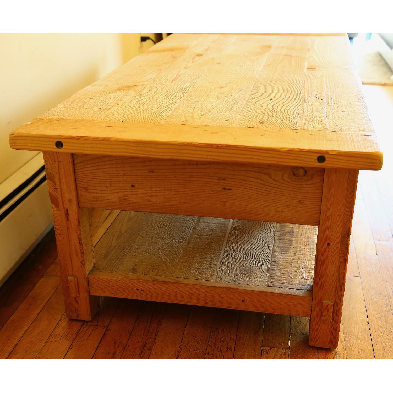 Pottery Barn Benchwright Rustic Mahogany Coffee Table - image-5