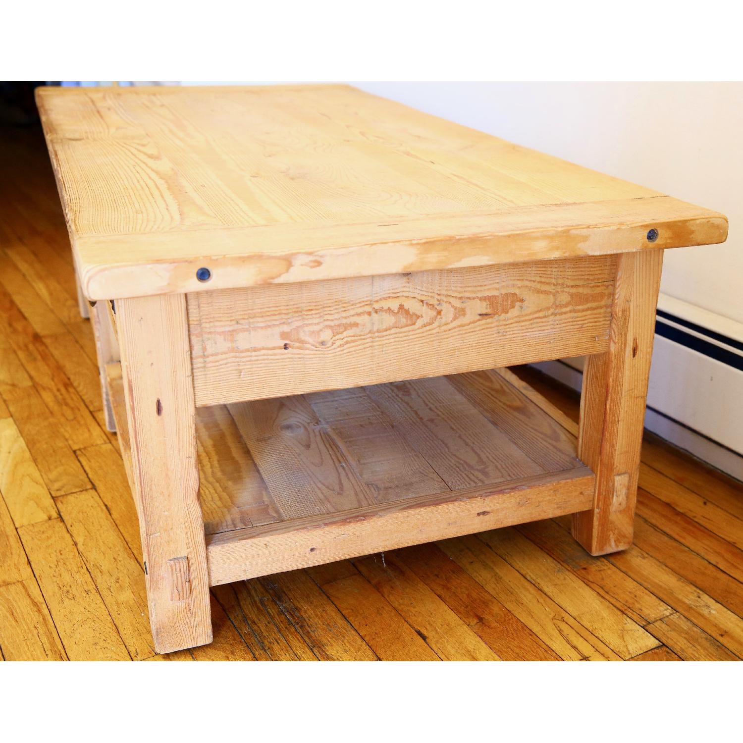 Pottery Barn Benchwright Rustic Mahogany Coffee Table - image-6