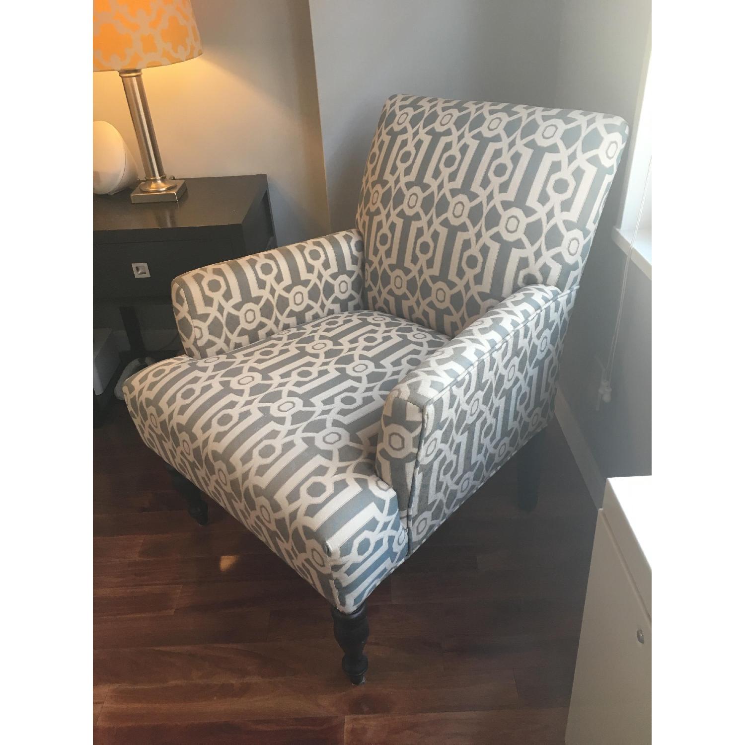 Pier 1 Liliana Collection Teal Ironwork Armchair - image-2